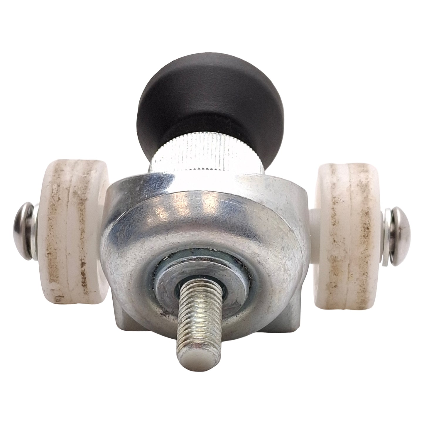Used Lot of 2 Sigerist Stem Mount Swivel Leveling Caster, ø40mm Wheel, M10x1.5 Thread