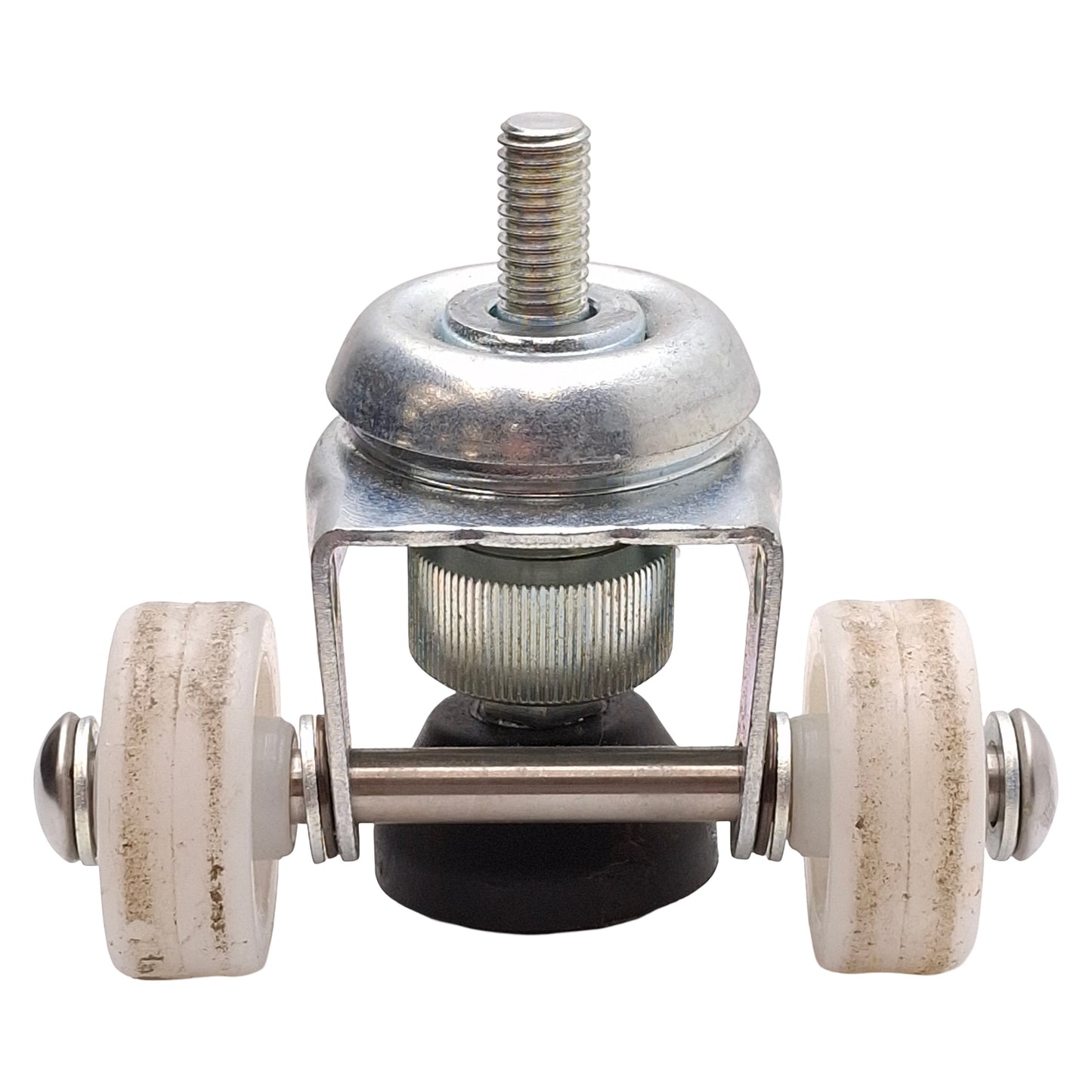 Used Lot of 2 Sigerist Stem Mount Swivel Leveling Caster, ø40mm Wheel, M10x1.5 Thread