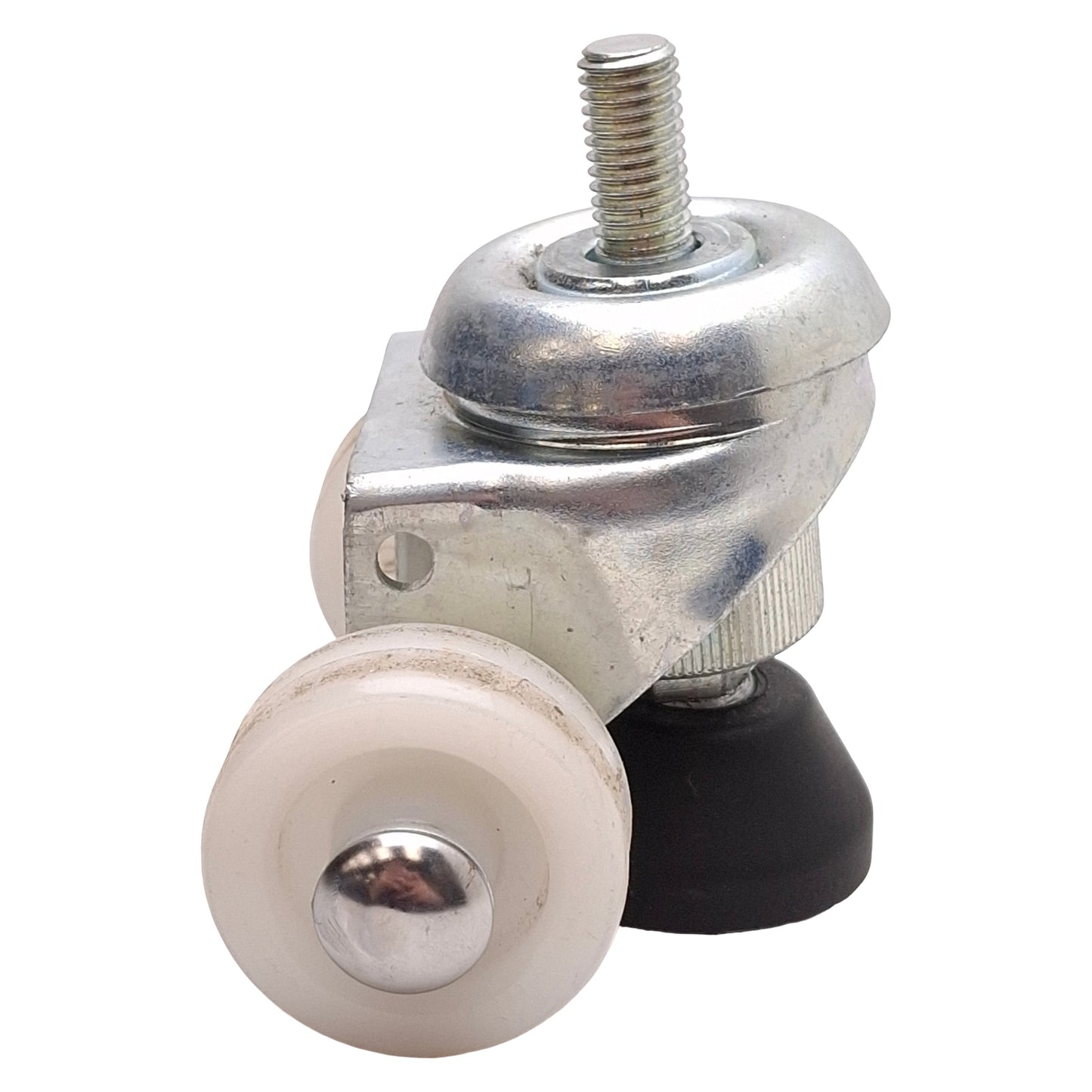 Used Lot of 2 Sigerist Stem Mount Swivel Leveling Caster, ø40mm Wheel, M10x1.5 Thread