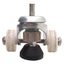 Used Lot of 2 Sigerist Stem Mount Swivel Leveling Caster, ø40mm Wheel, M10x1.5 Thread