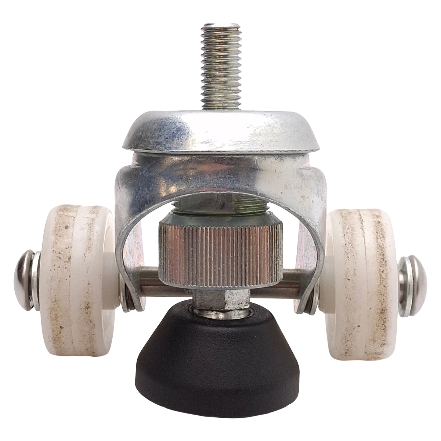 Used Lot of 2 Sigerist Stem Mount Swivel Leveling Caster, ø40mm Wheel, M10x1.5 Thread