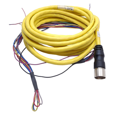 Used Allen Bradley 889M-F12AH-5 Cordset, M23 12-Pin Female to Flying Leads, 5m