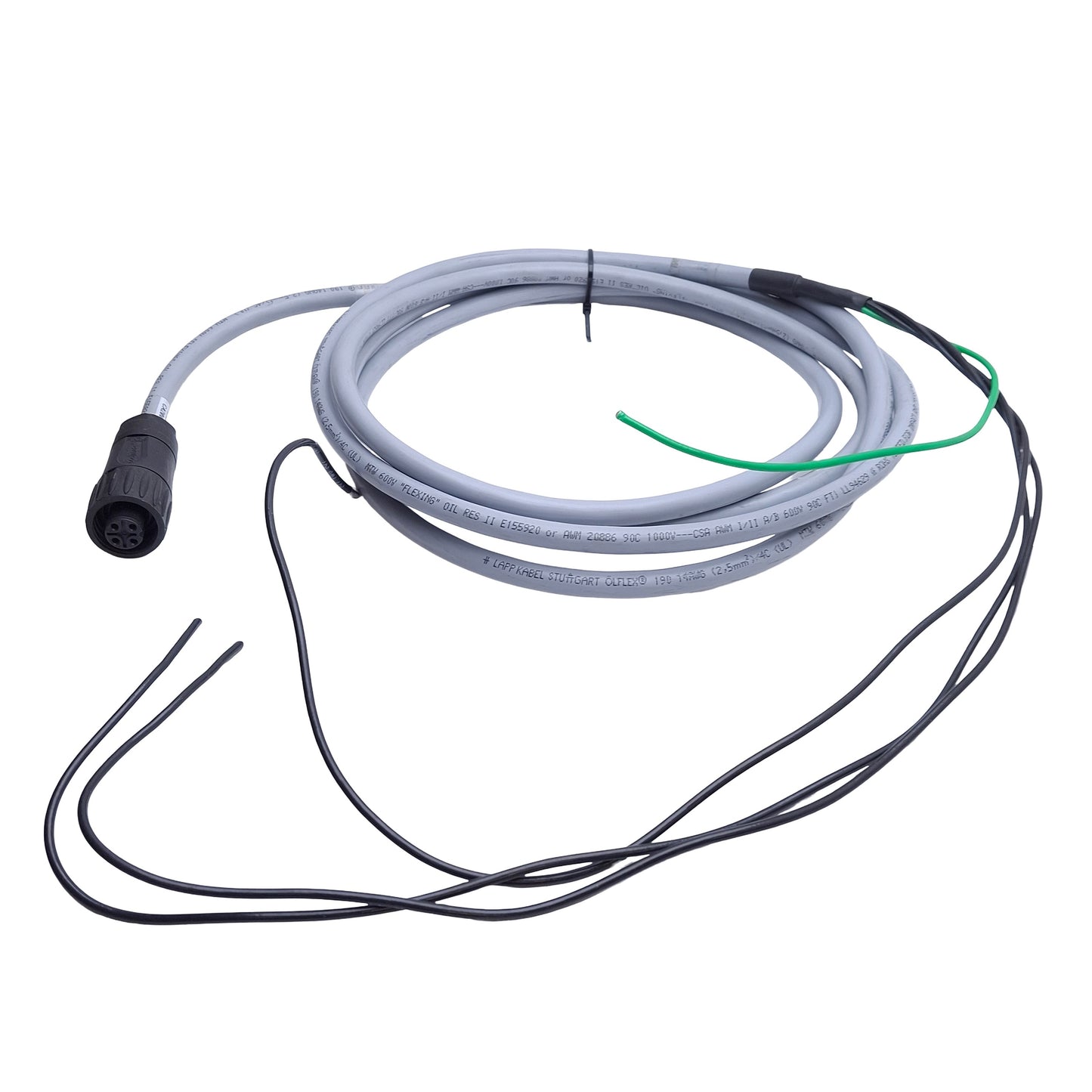 Used Lappkabel 201849-005 Motor Power Cable, 4-Pin Female to Flying Leads, 3.5 Meters