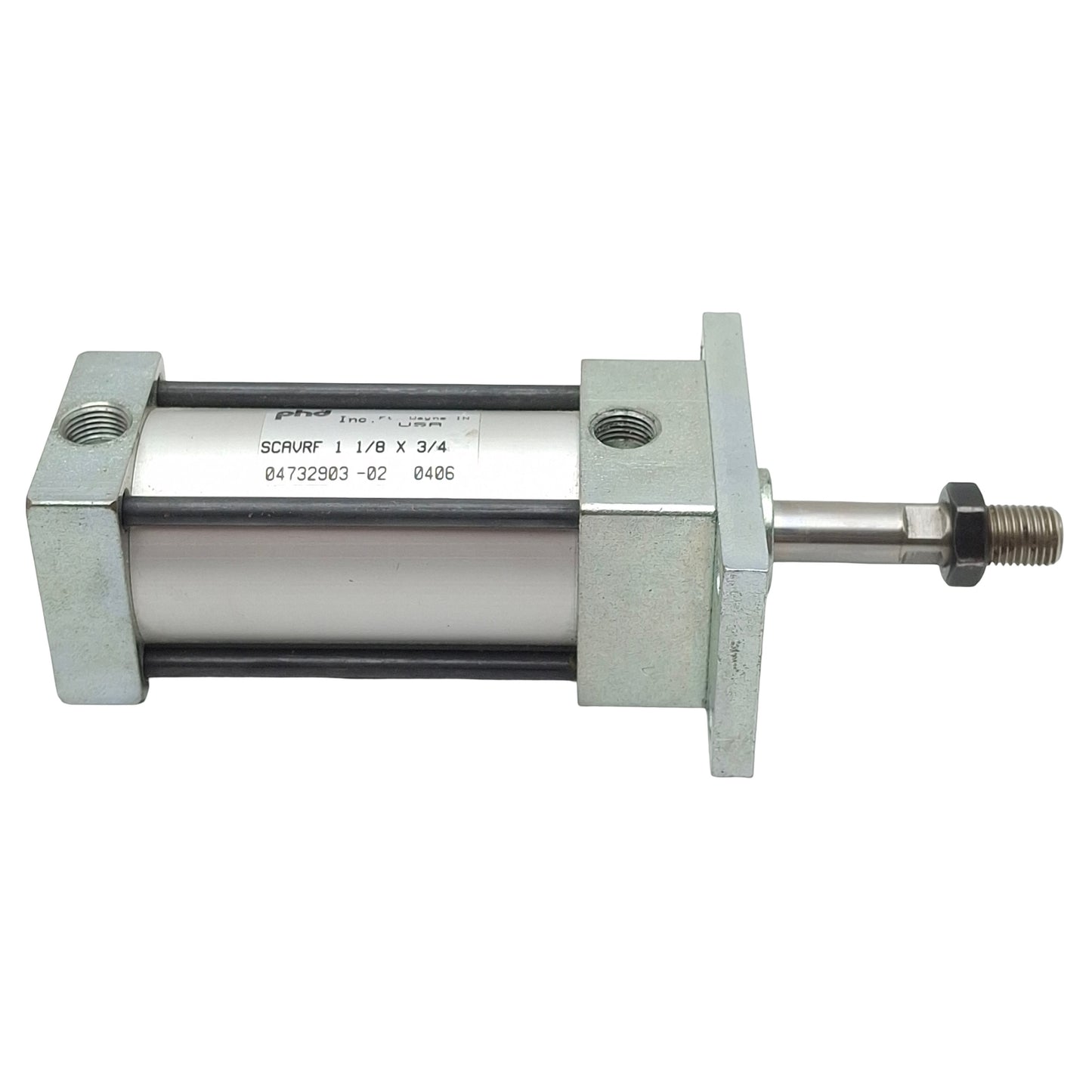 Used PHD SCAVRF11/8X3/4 Spring Extended Cylinder, ø1-1/8" Bore, 3/8" Stroke, 1/8"NPT