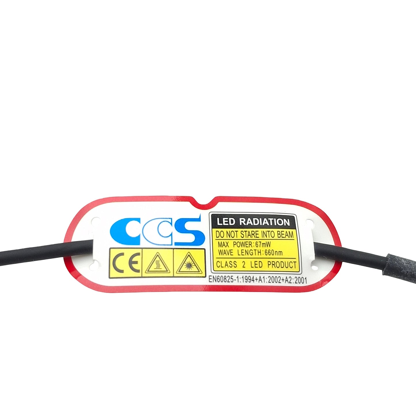 New CCS LDL-TP-51X51 Machine Vision Flat Backlight, Red LED, 12VDC, 51x51mm, 0.3m