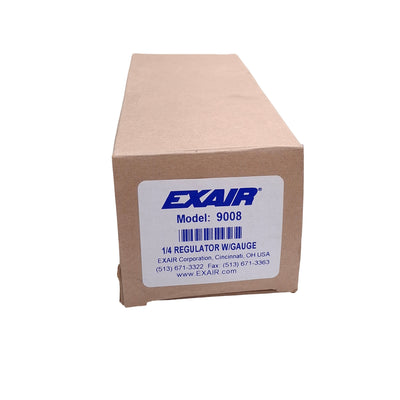 New Exair Model 9008 Pressure Regulator w/ Gauge, 1/4in NPT, 50SCFM, 125psi Set Pres