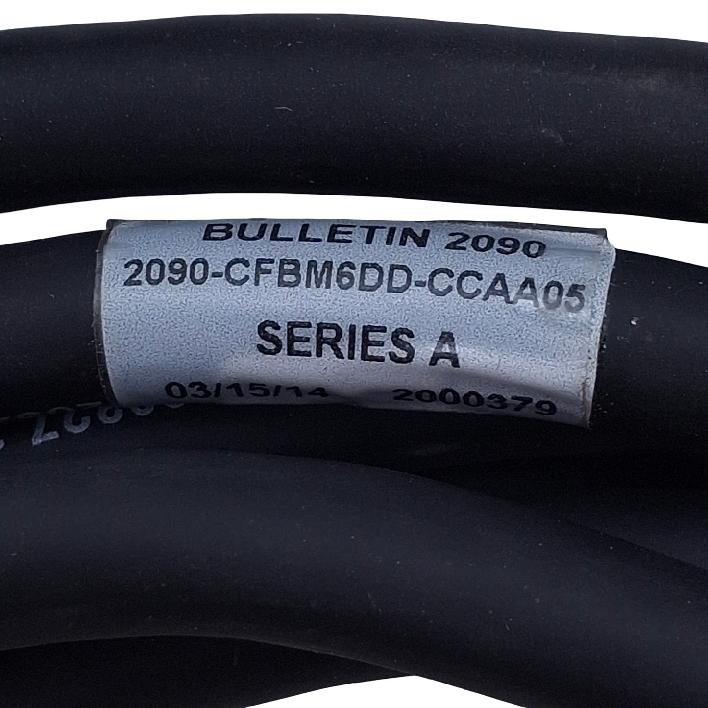 Used Allen Bradley 2090-CFBM6DD-CCAA05 Kinetix Motor Encoder Feedback Cable DB-15, 5m