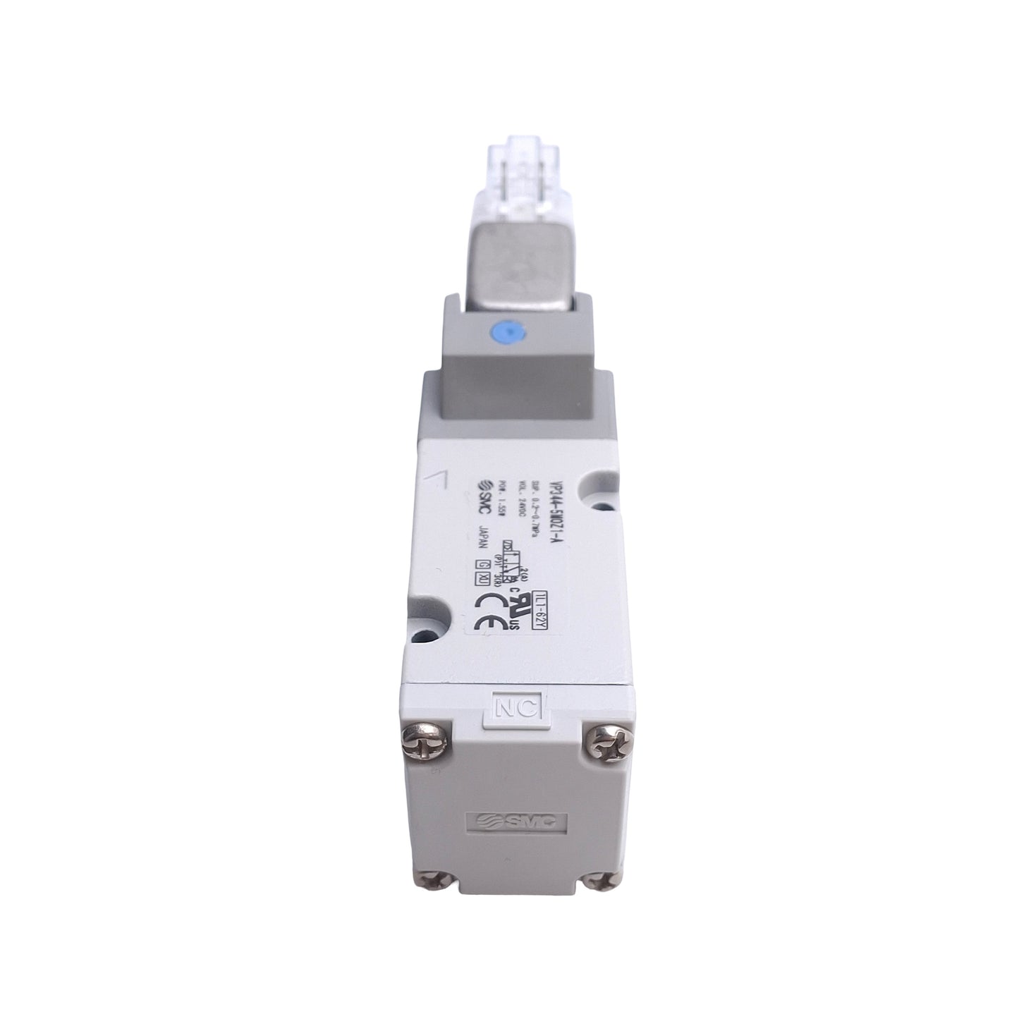New – Open box SMC VP344-5MOZ-A Base Mount Solenoid Valve, 0.2 to 0.7MPa, 3-Port NC, 24VDC Coil