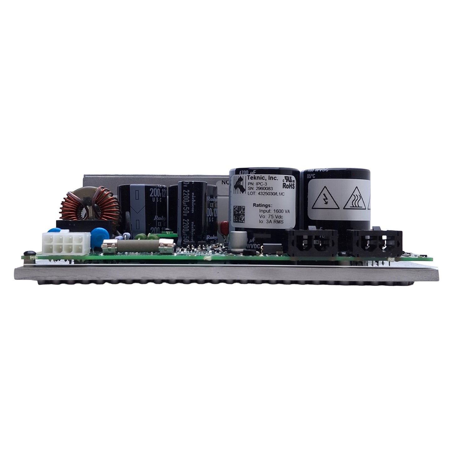 New Teknic IPC-3 DC Power Supply 225W, 108-250VAC In, 75VDC Out, 7.13"x5.2"x2.26"