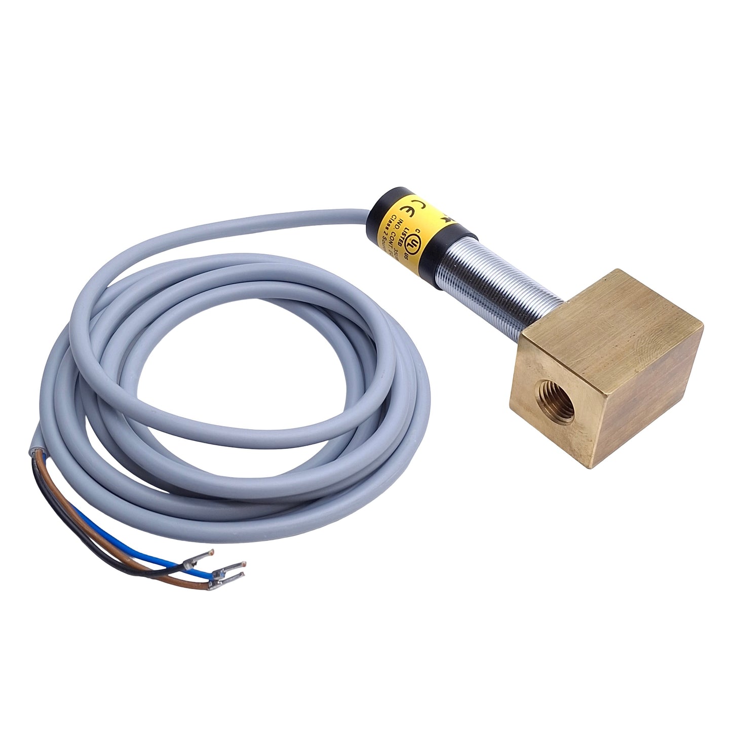 New – Open box Turck FCS-M18-LIX/D087 Flow Rate Sensor, 0.5 to 15m/s Air, 24VDC, 4-20mA Output