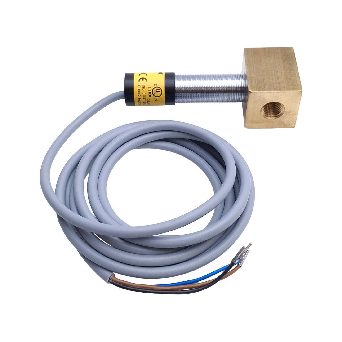 New – Open box Turck FCS-M18-LIX/D087 Flow Rate Sensor, 0.5 to 15m/s Air, 24VDC, 4-20mA Output