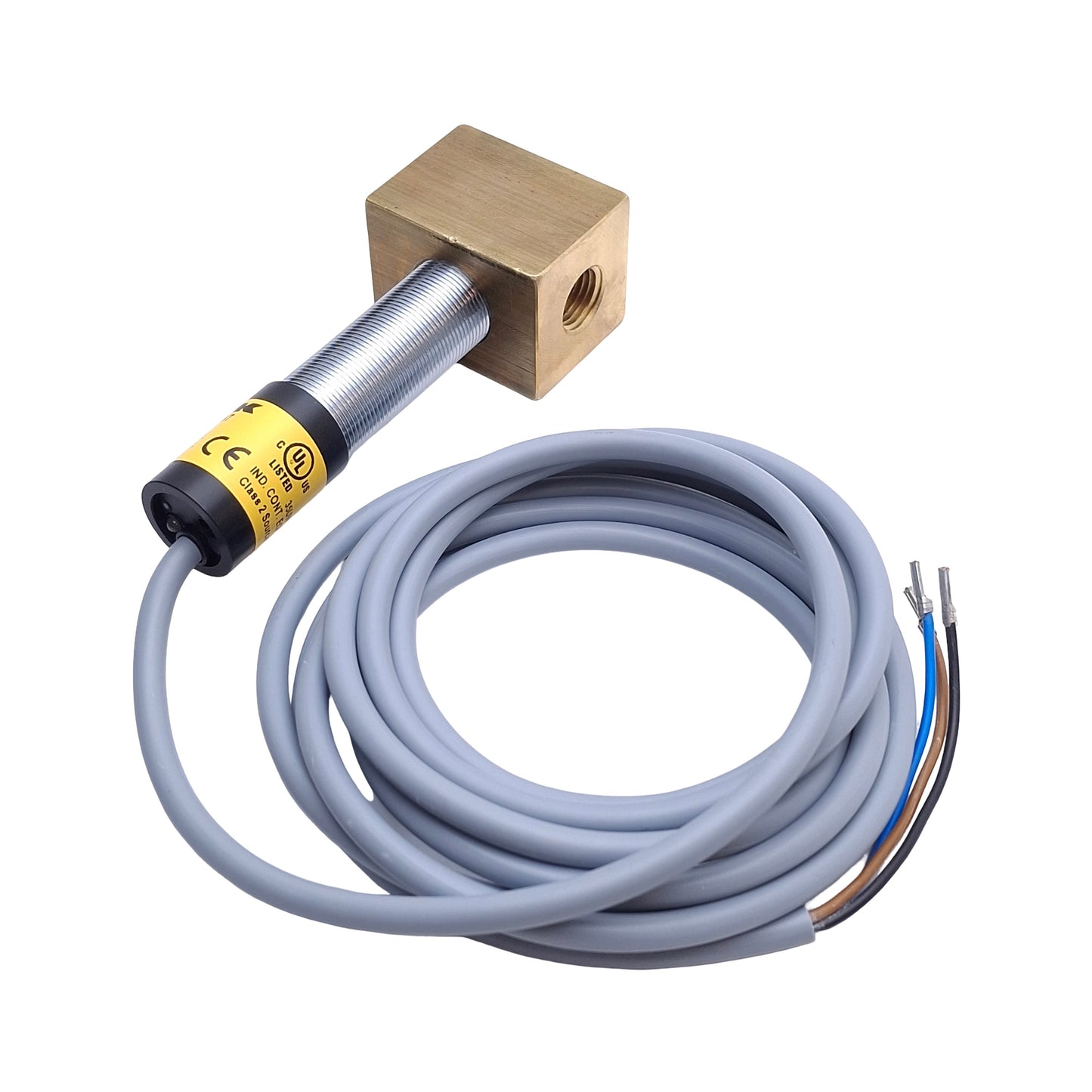 New – Open box Turck FCS-M18-LIX/D087 Flow Rate Sensor, 0.5 to 15m/s Air, 24VDC, 4-20mA Output