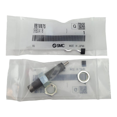 New Lot of 2 SMC RB1007S Shock Absorber, 7mm Stroke, M10 x 1.0 Thread, 5.0m/s, 422N