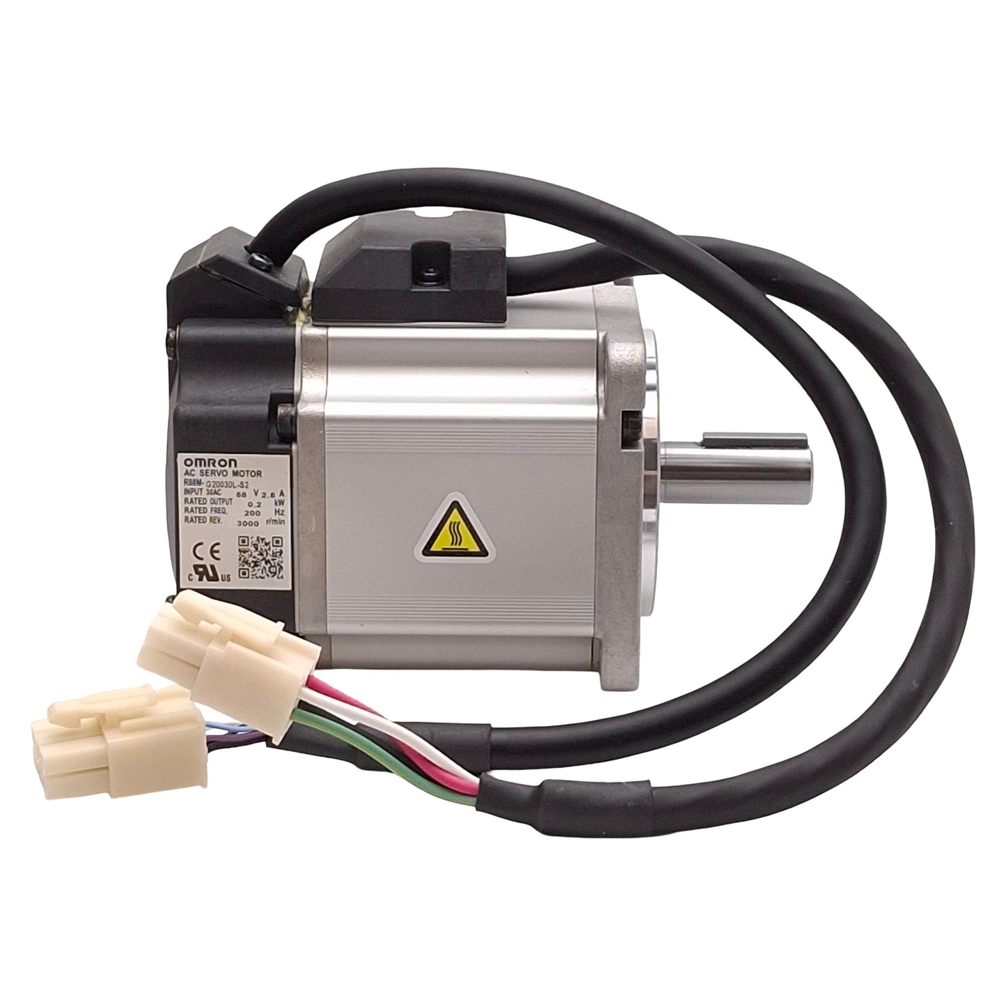 New – Open box Omron R88M-G20030L-S2 Servo Motor, 0.2kW, 3Ø 58VAC 2.5A, 200Hz, 3000rpm