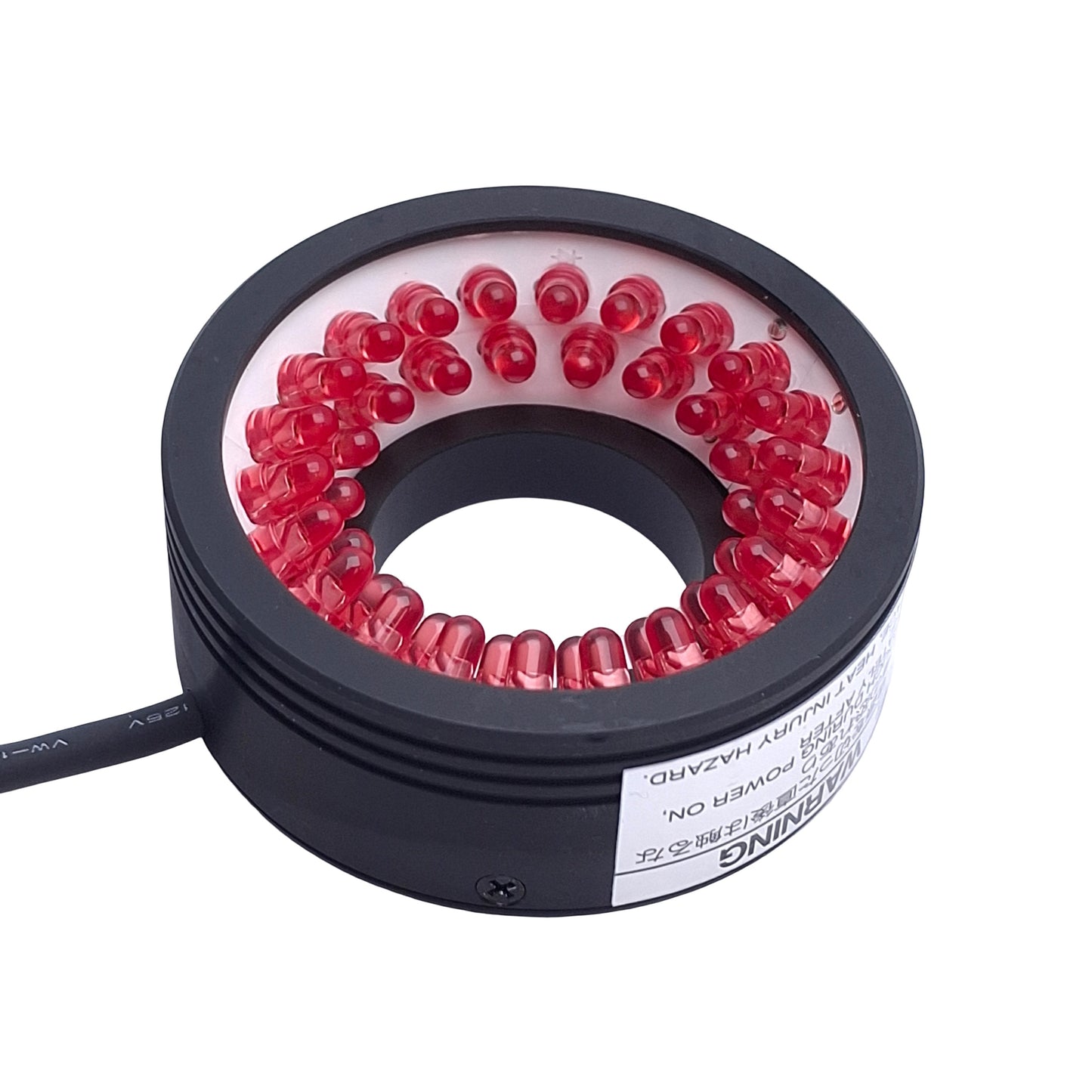 New – Open box CCS LDR2-48RD2-LA Low Angle Ring Light, 24VDC, 22mm ID x 48mm OD, 630nm Red