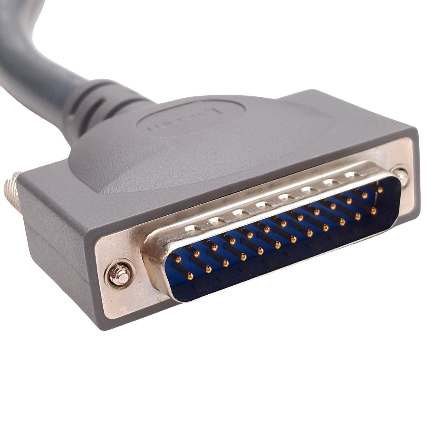 New L-COM CPMS25MF-10 Heavy Duty D-Sub Cable, Dark Gray, DB25 Male to Female, 10ft