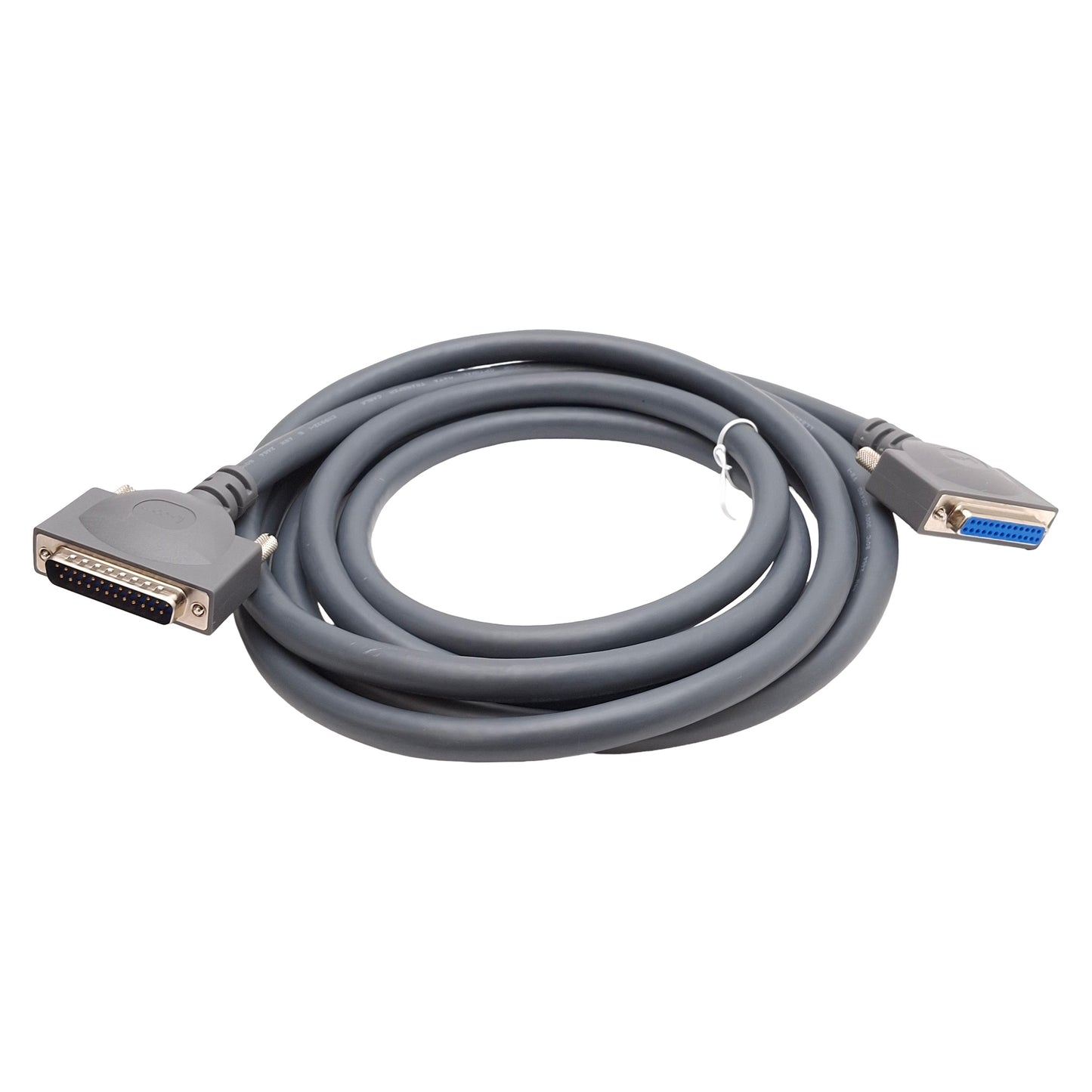 New L-COM CPMS25MF-10 Heavy Duty D-Sub Cable, Dark Gray, DB25 Male to Female, 10ft