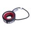 Used CCS LDR2-48RD-LA Low Angle Ring Light, 12VDC, 22mm ID, 630nm Red *Cut Connector*