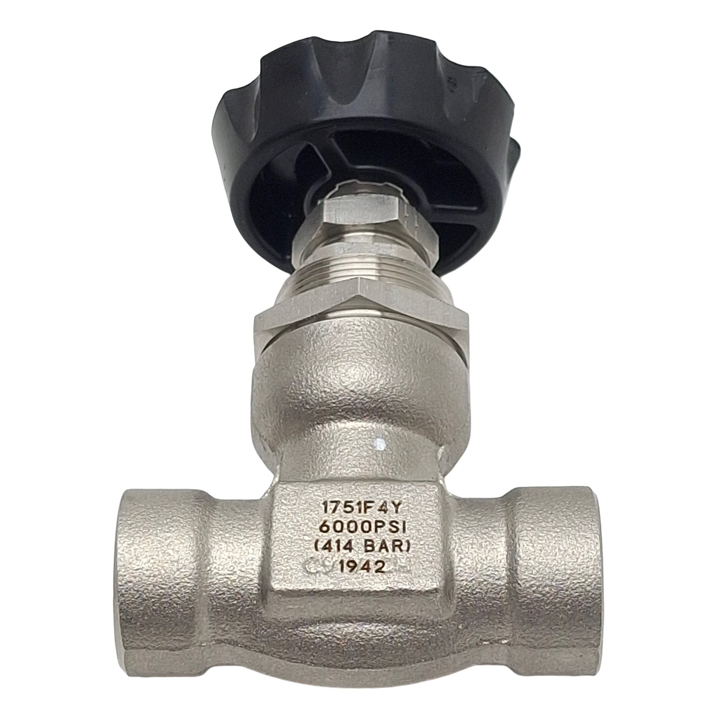 Used Hoke 1751F4Y Integral Bonnet Needle Valve, 1/4in NPT Female, 6000psig, 0.45Cv
