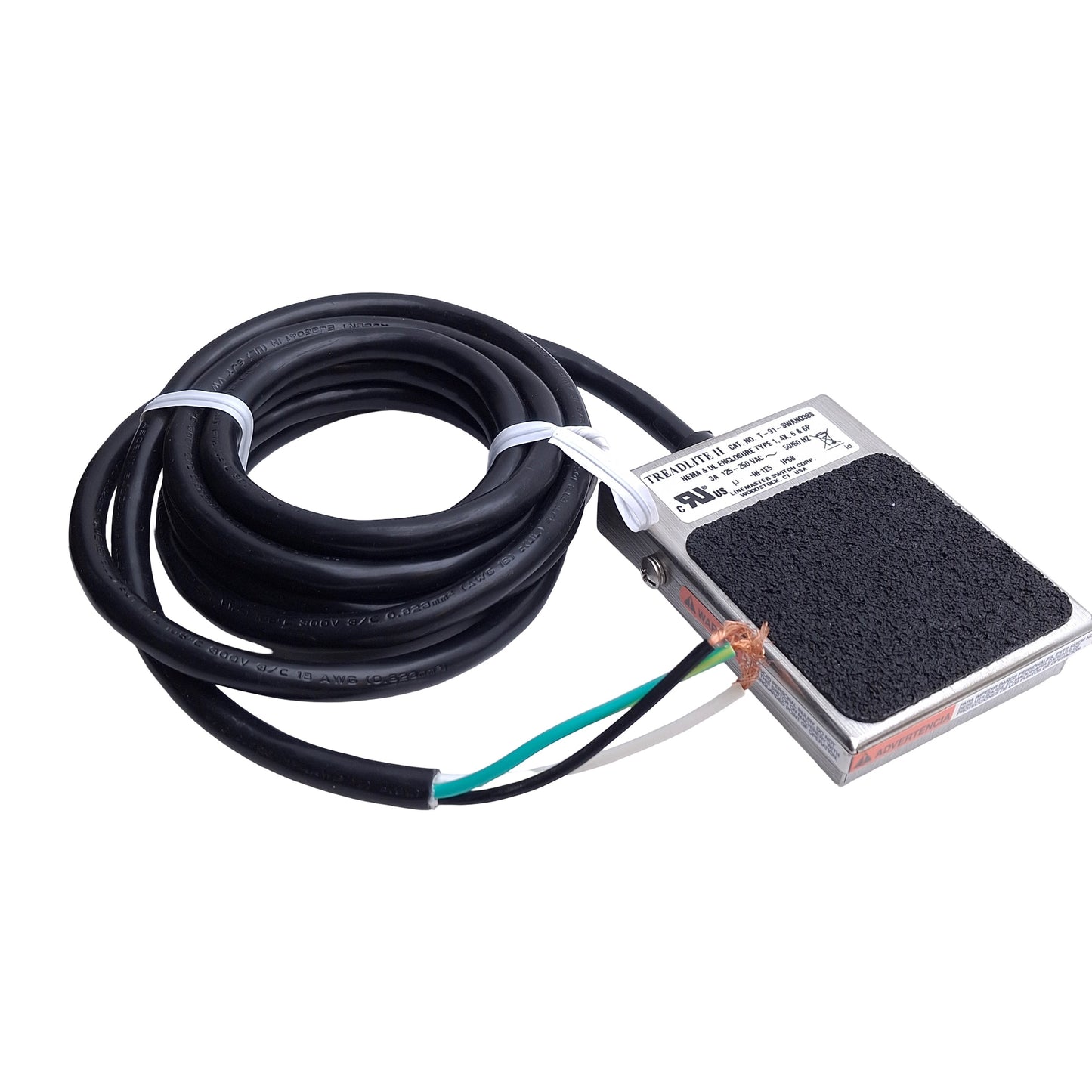 Used Linemaster T-91-SWAN038S Treadlite Foot Pedal, Momentary, 125-250VAC 3A Contact