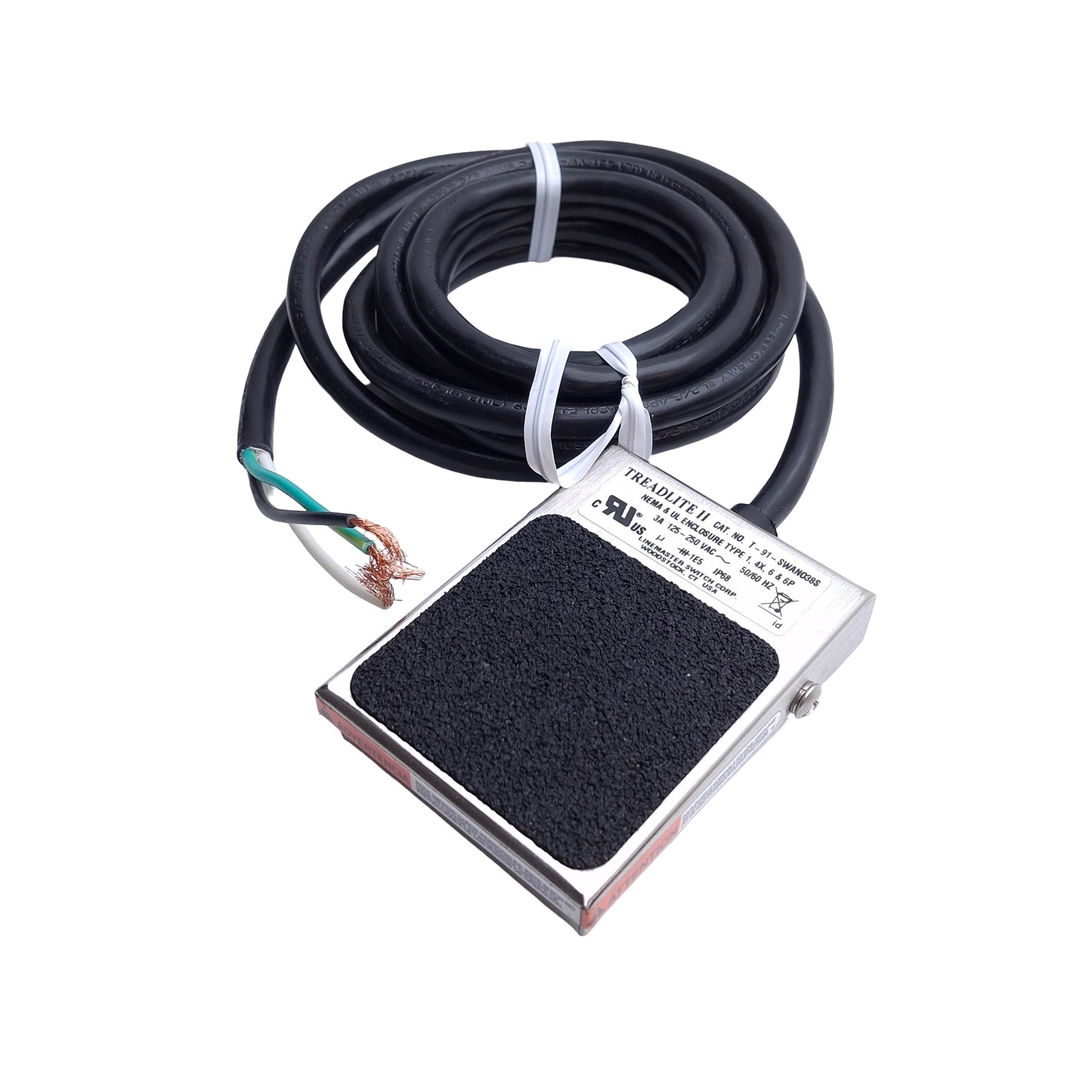 Used Linemaster T-91-SWAN038S Treadlite Foot Pedal, Momentary, 125-250VAC 3A Contact