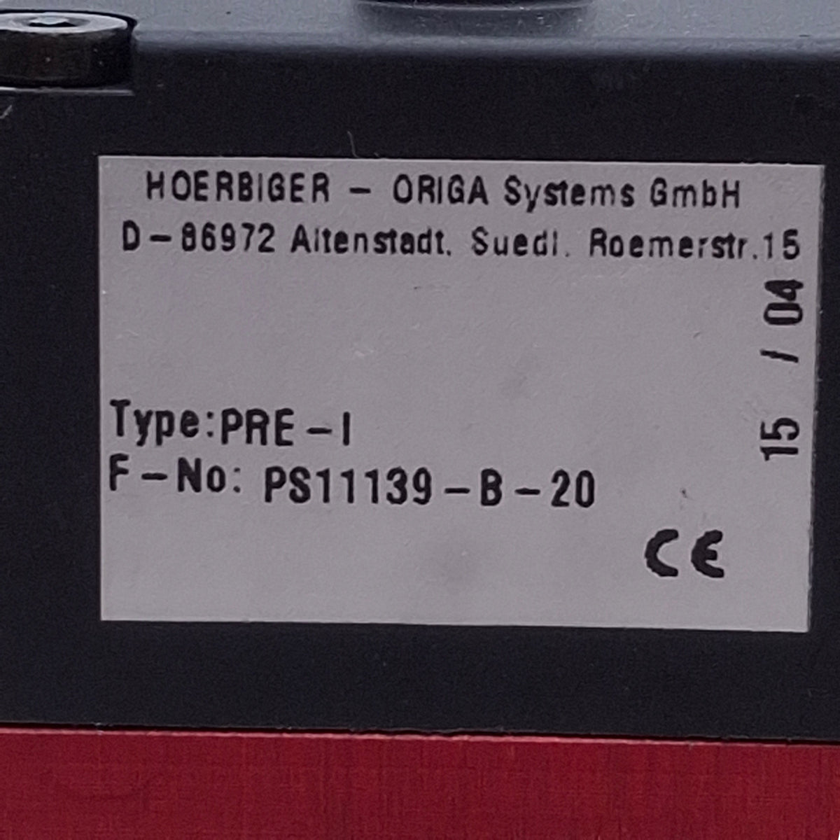 Used Hoerbiger PRE-I PS11139-B-20 Piezo Proportional Pressure Regulator 2bar, 4-20mA