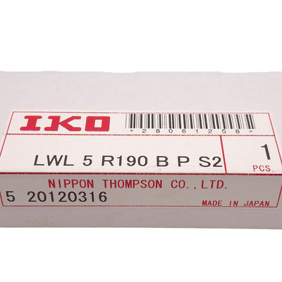 New IKO LWL5R190BPS2 Linear Guide Rail, 5mm W x 6mm H x 190mm L, 15mm Pitch
