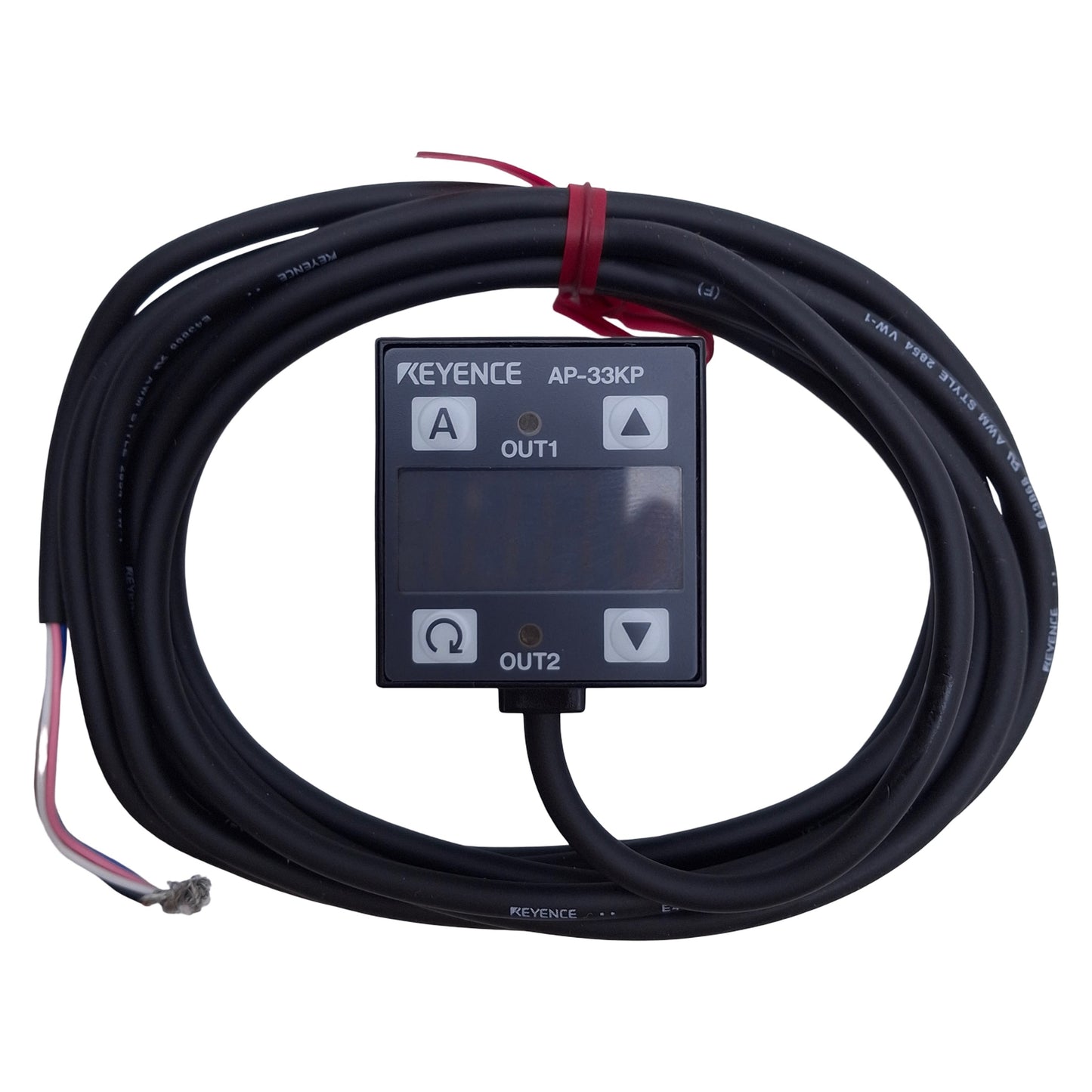 New – Open box Keyence AP-33KP Digital Air Pressure Sensor PNP, 12-24VDC, 0-145PSI, 1/8" NPT