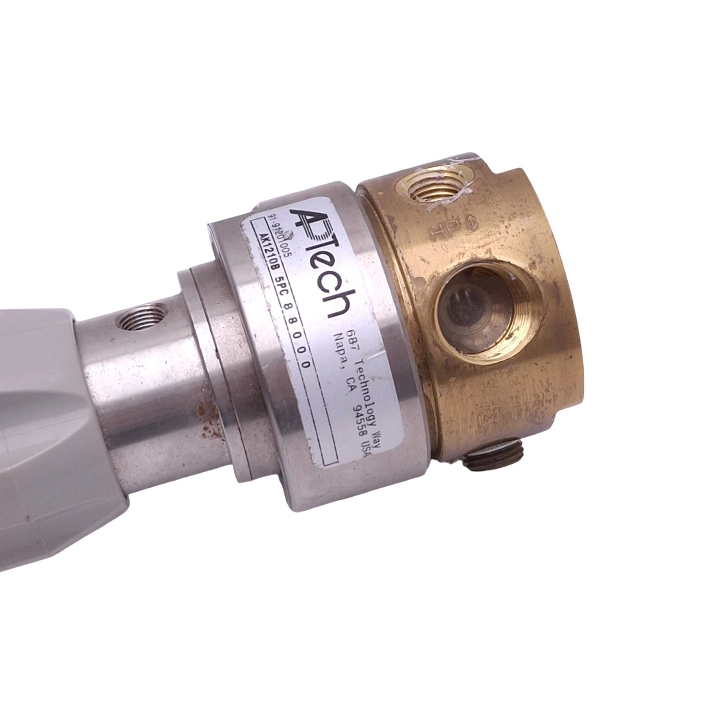 Used APTech AK1210B5PC88000 Pressure Regulator, 100psi Set, 1700psi Max, 1/2in NPT