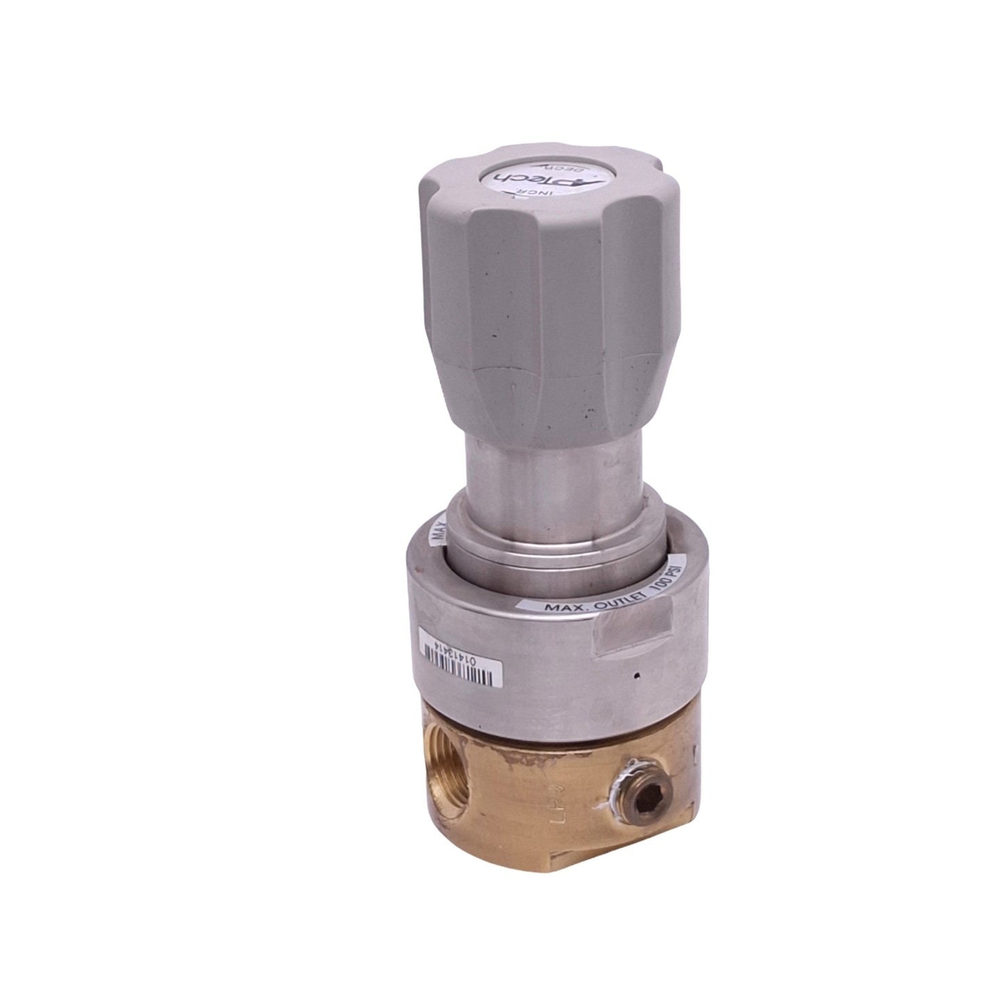 Used APTech AK1210B5PC88000 Pressure Regulator, 100psi Set, 1700psi Max, 1/2in NPT