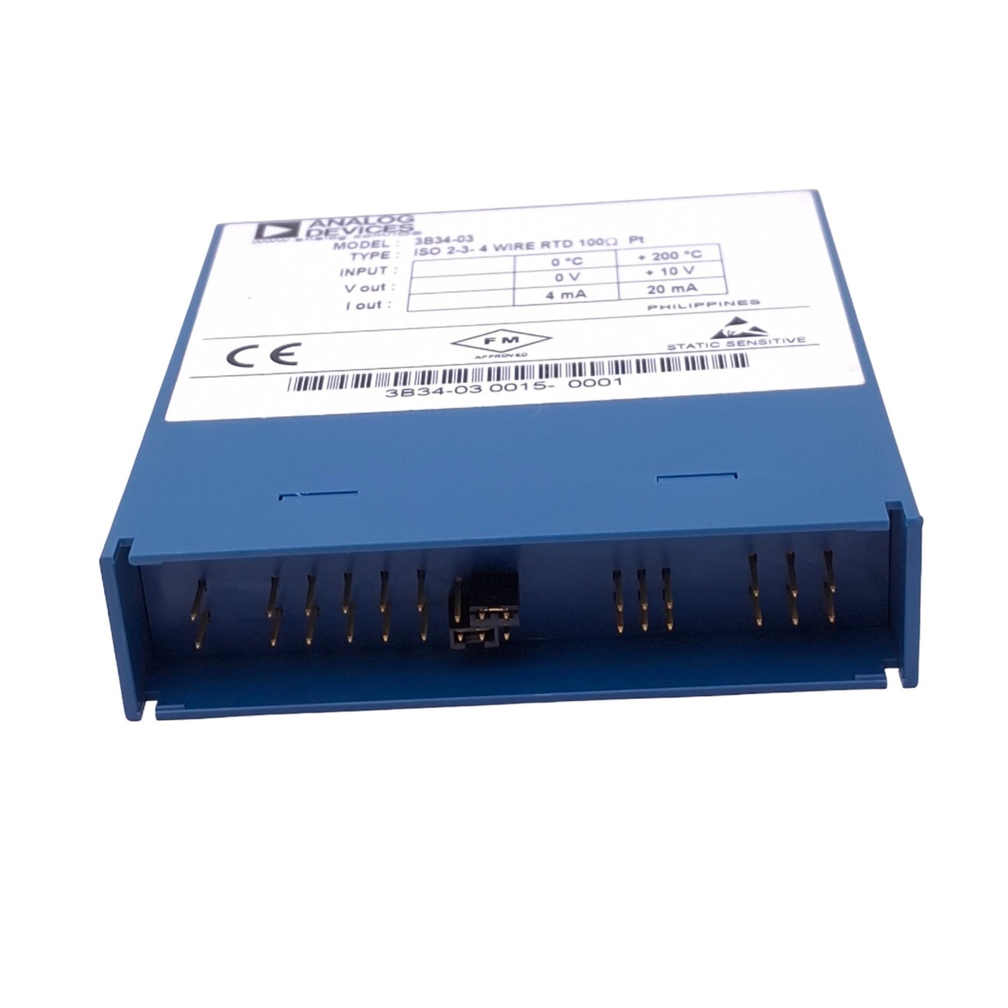 New Analog Devices 3B34-03 Isolated RTD Input Module, 0-200°C, 0-10V 4-20mA, 3-Wire