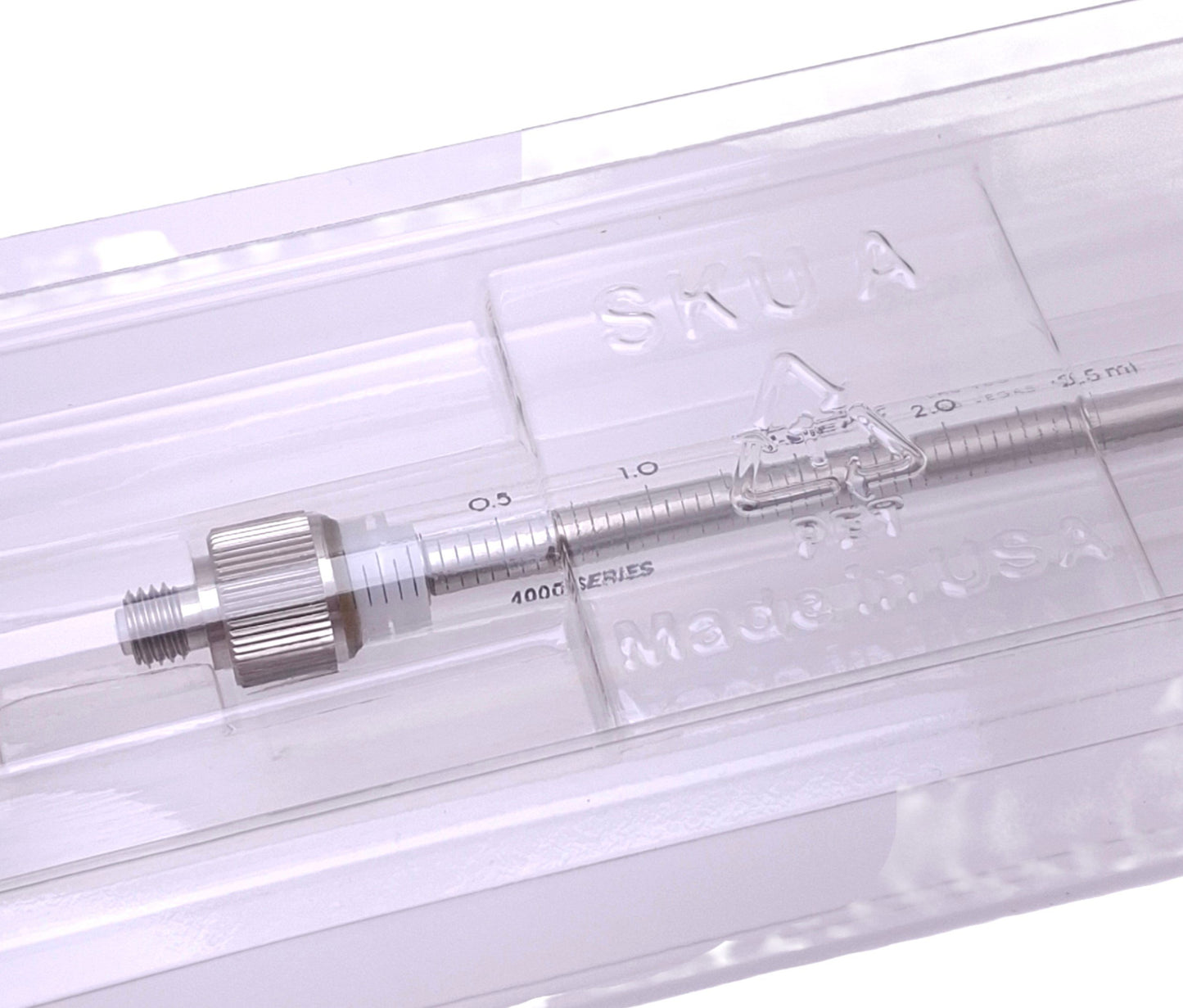 New Kloehn 19539 Pump Syringe for Norgren V6 Series, 2.5mL, 6cm Stroke, 1/4-28UNF