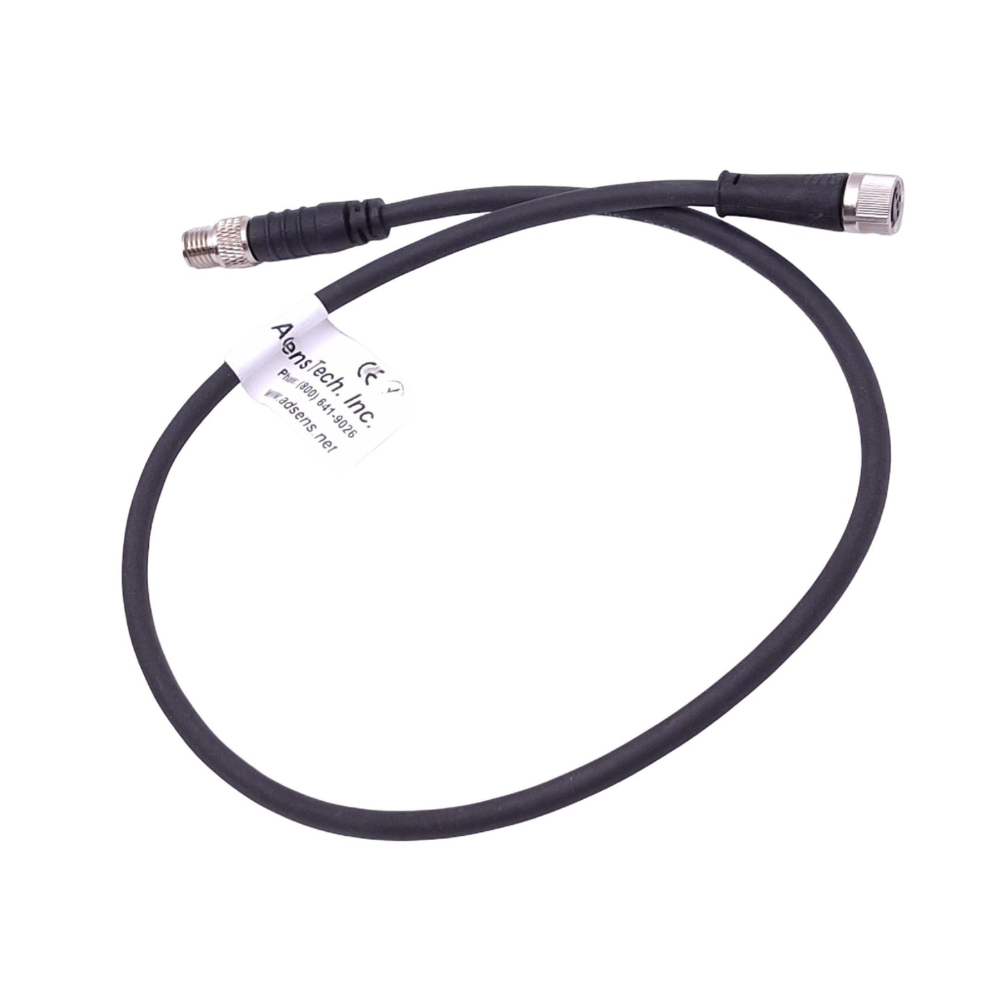 New Adsens Tech KM83RSW-PUR-0.5M Cordset, M8 3-Pin Male to Female, 60V 3A, 0.5m