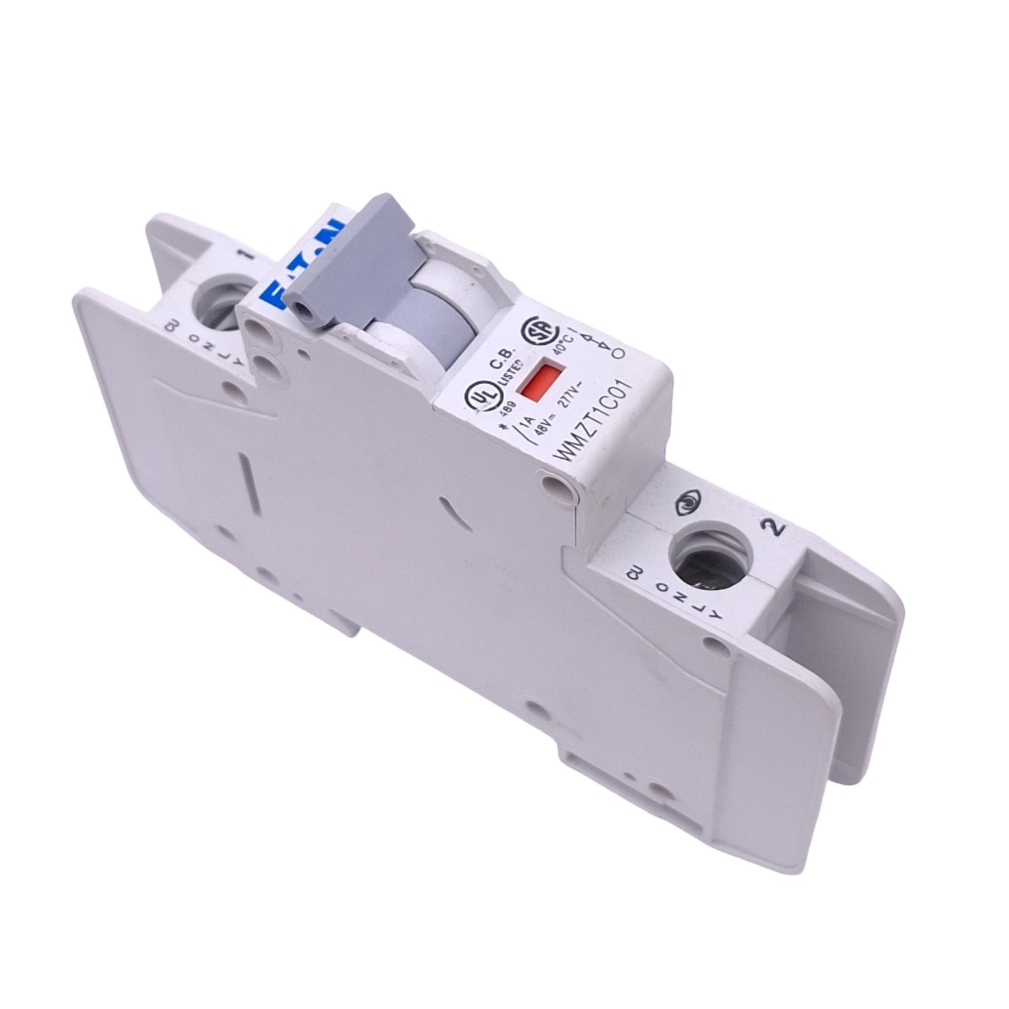 Used Eaton WMZT1C01 Circuit Breaker, 1-Pole, 1A, 48VDC 277VAC Max, DIN Rail