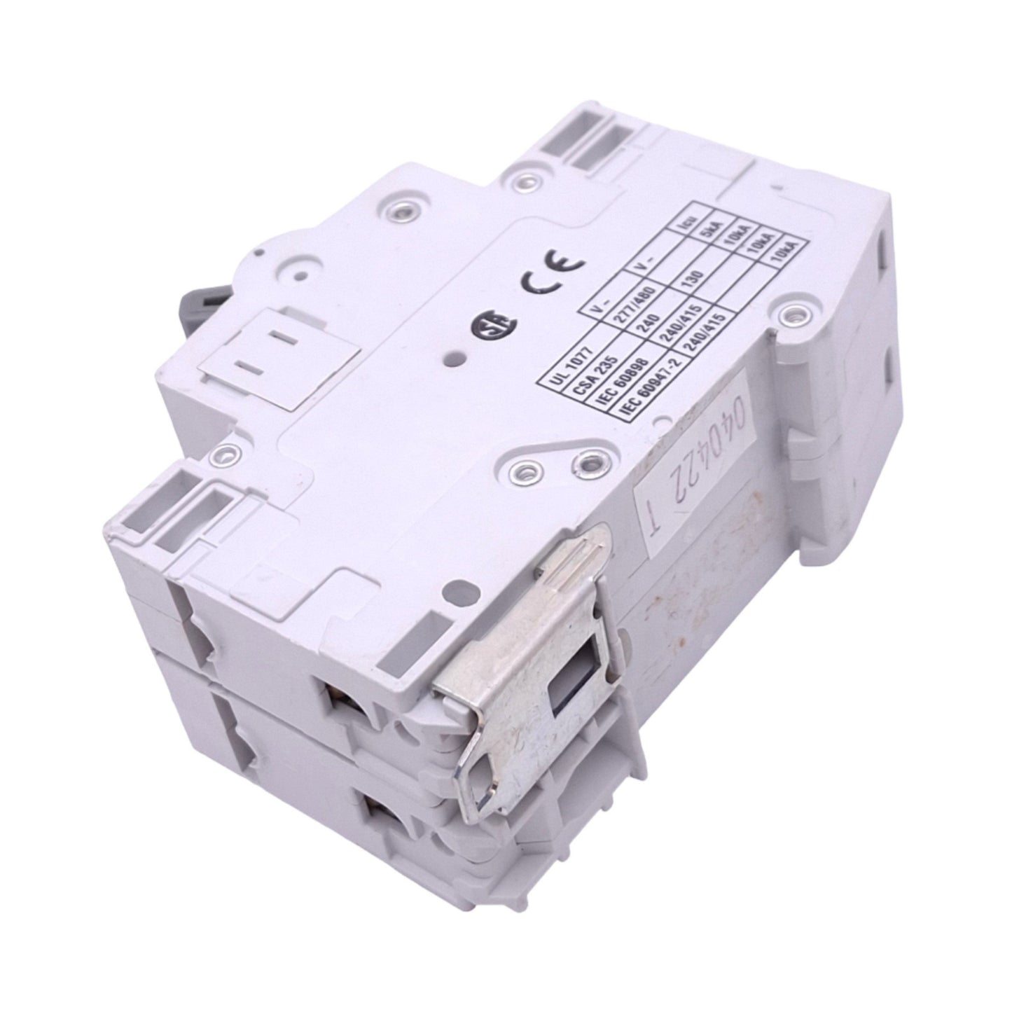 Used Cutler Hammer WMS2C13 Circuit Breaker, 2-Pole 13A, 415VAC Max, DIN Rail