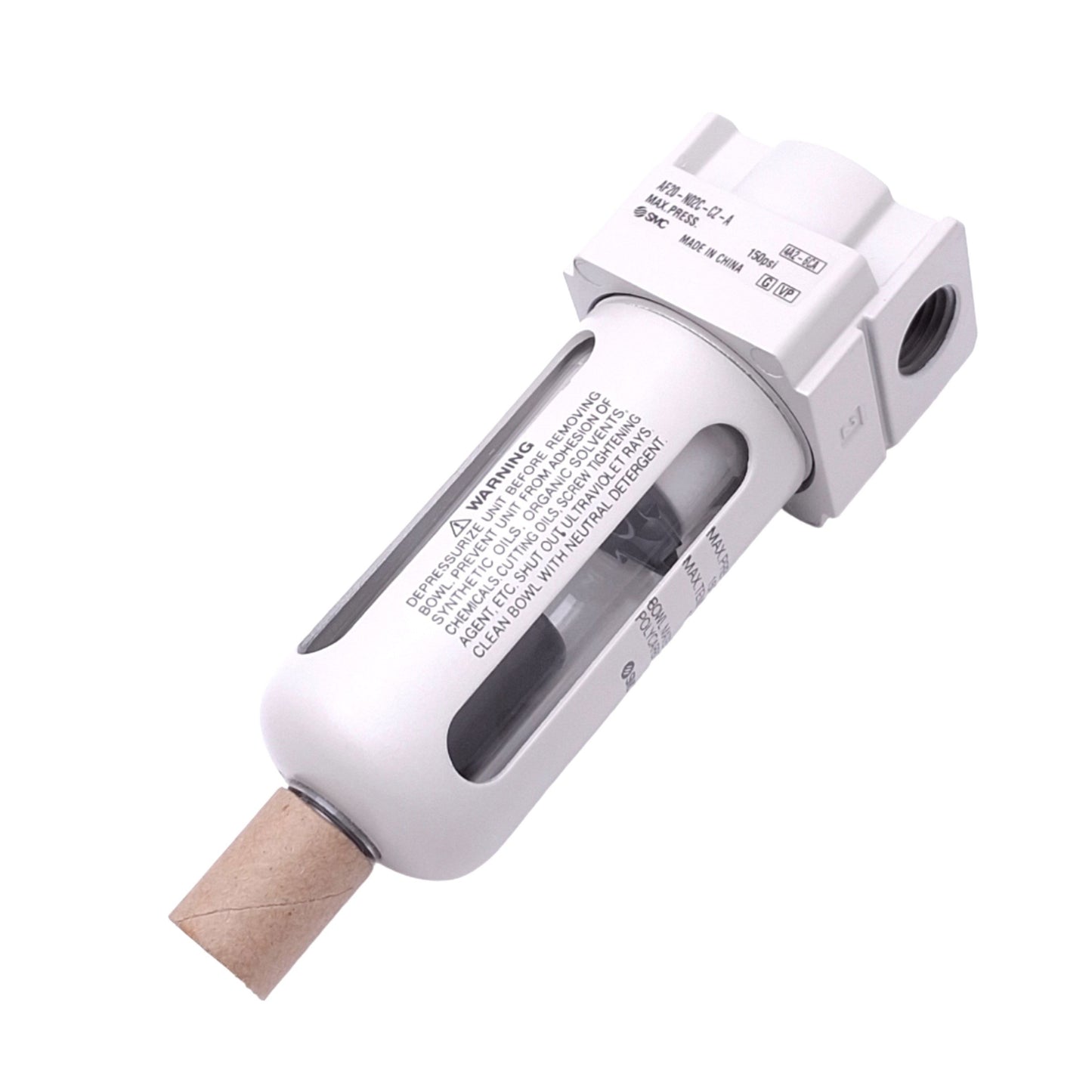 New SMC AF20-N02C-CZ-A Modular Pneumatic Filter, 1/4in NPT, 5µm, 150psi Max