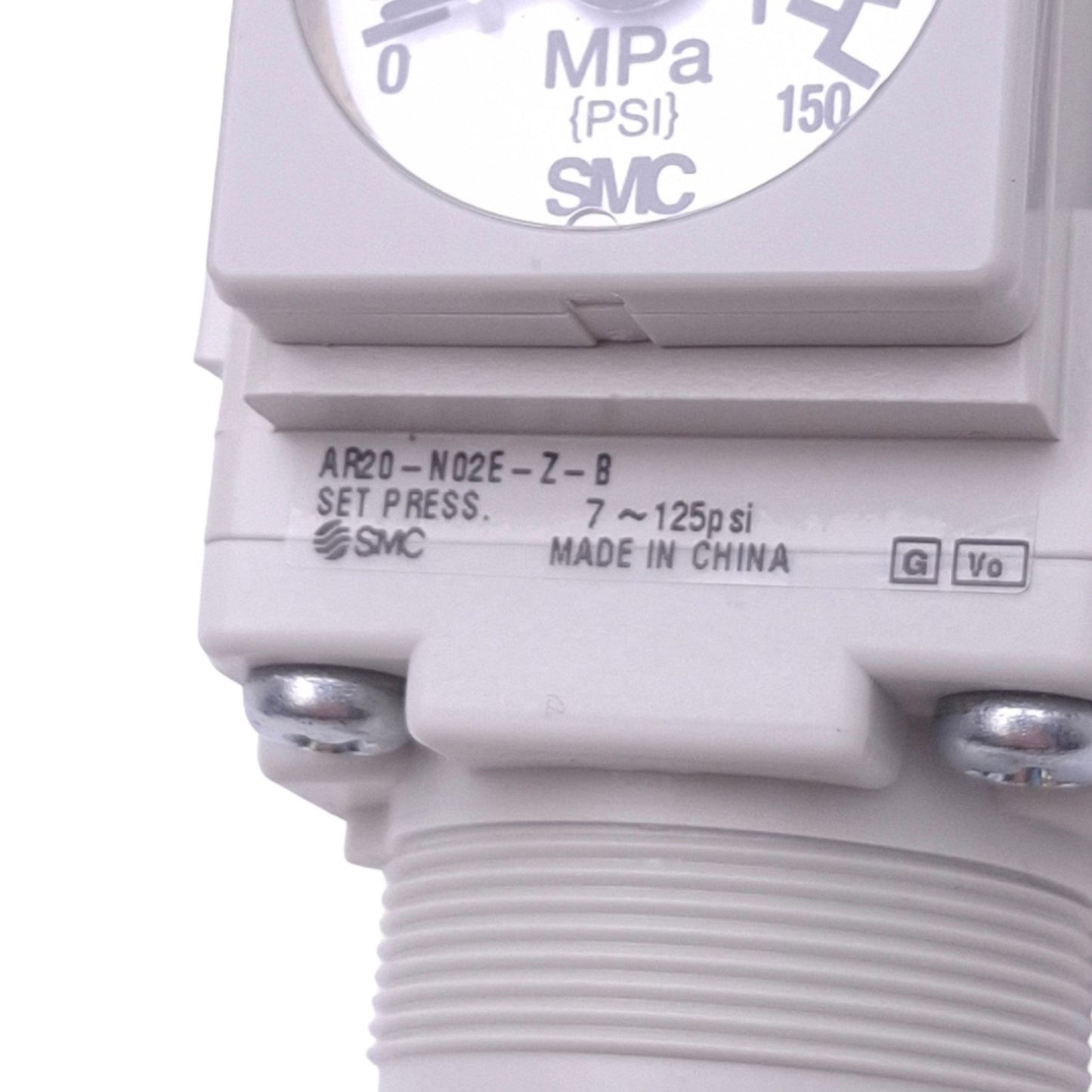 New SMC AR20-N02E-Z-B Pressure Regulator, 7-125psi Set, 145psi Max, 1/4in NPT