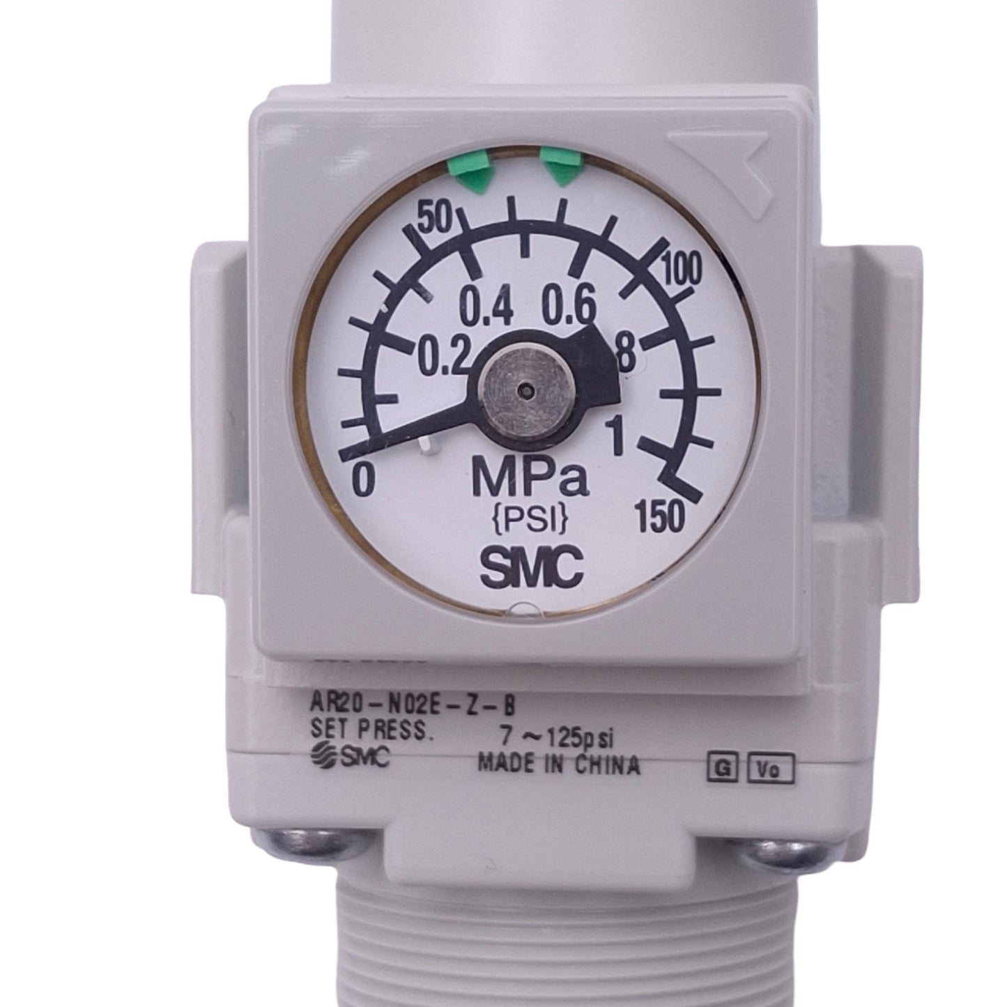New SMC AR20-N02E-Z-B Pressure Regulator, 7-125psi Set, 145psi Max, 1/4in NPT