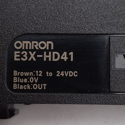 New Omron E3X-HD41 2M Fiber Optic Sensor Amplifier, PNP, Red 625nm, 12-24VDC, 2m