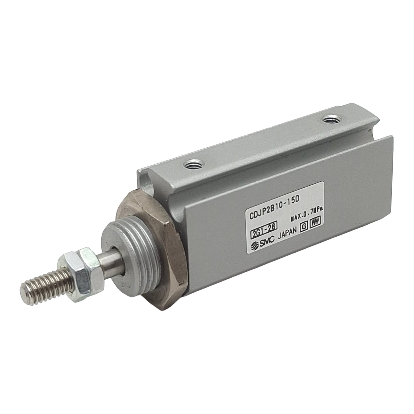 Used SMC CDJP2B10-15D Pneumatic Pin Cylinder, ø10mm Bore, 15mm Stroke, 0.7MPa, M3x0.5
