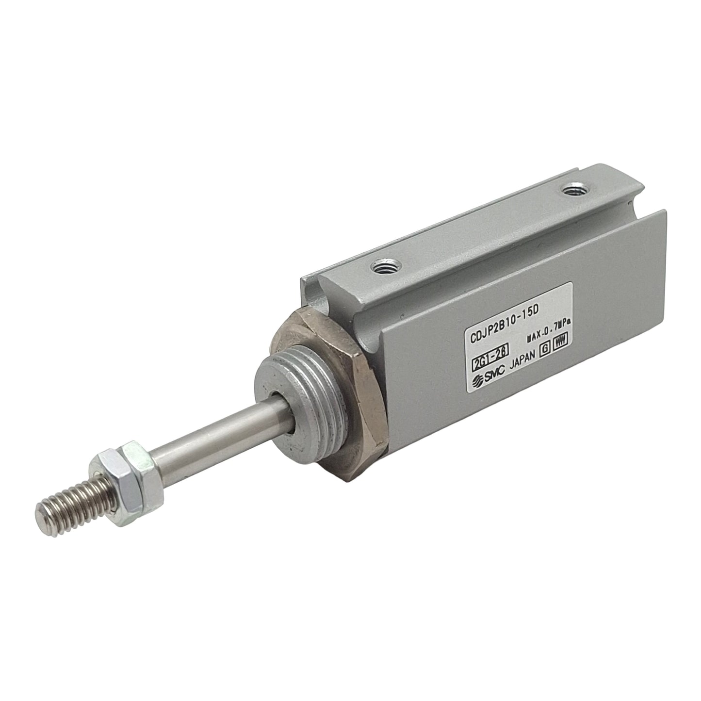 Used SMC CDJP2B10-15D Pneumatic Pin Cylinder, ø10mm Bore, 15mm Stroke, 0.7MPa, M3x0.5