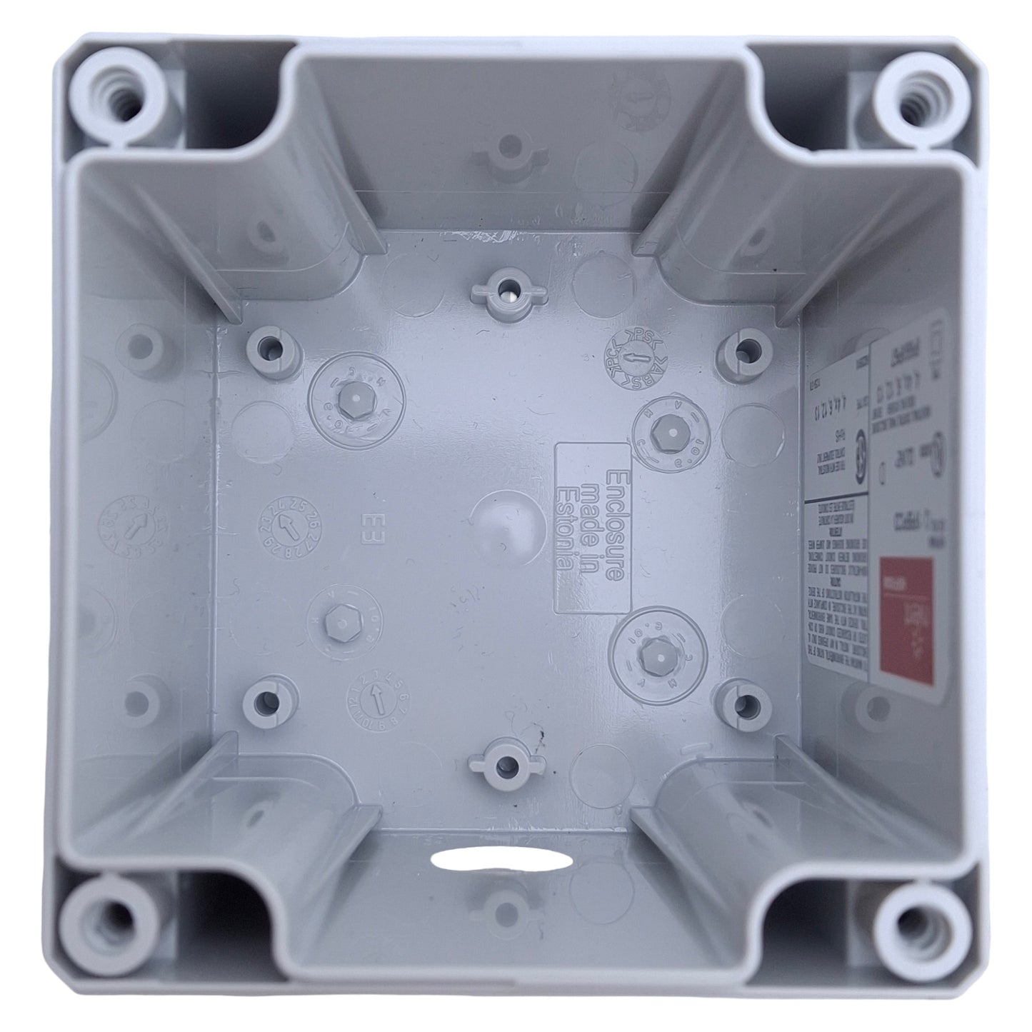 Used Hoffman Q1PBPCD Push Button Enclosure 75x73xmm Inner, 82x80mm Outer, ø22mm Hole