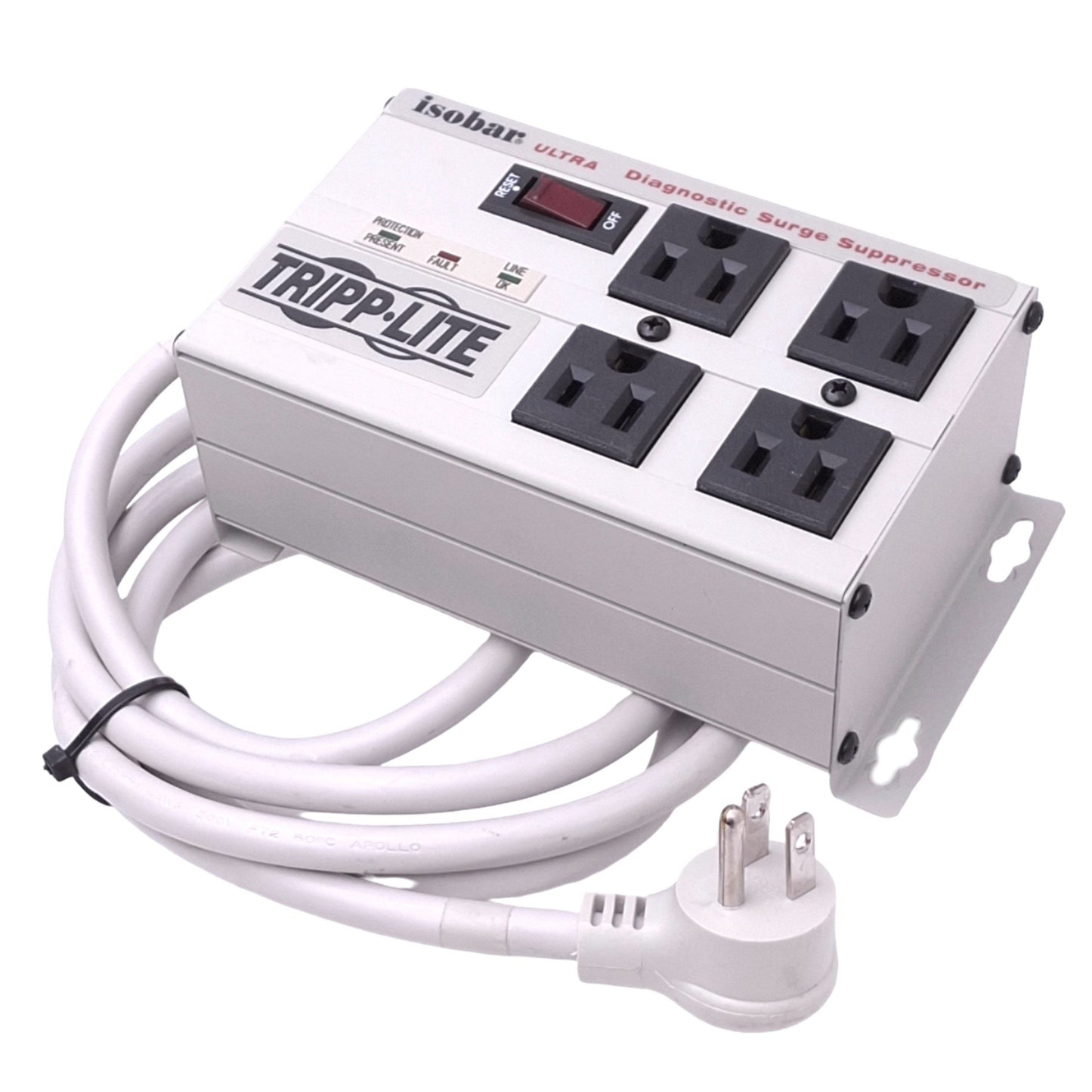 Used Tripp Lite ISOBAR4ULTRA Diagnostic Surge Suppressor, 120VAC 12A, 4-Outlet