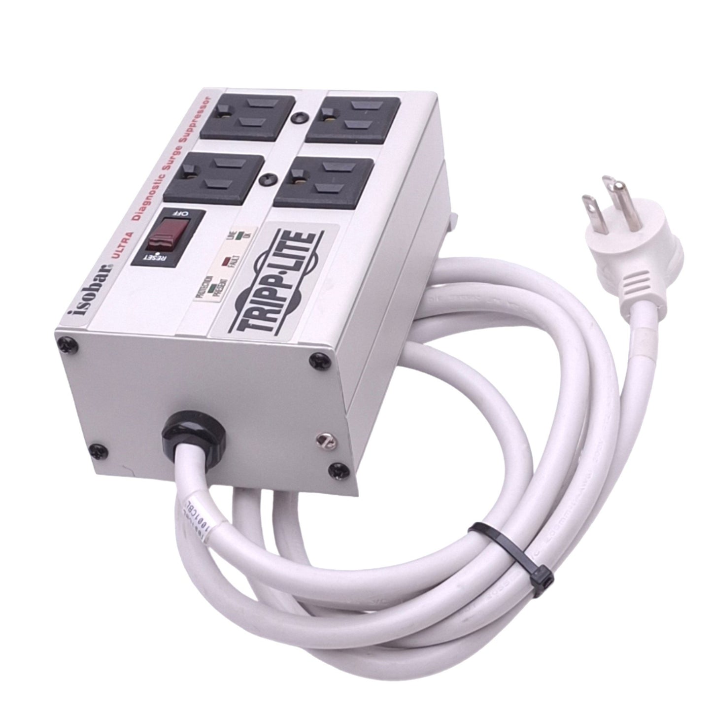 Used Tripp Lite ISOBAR4ULTRA Diagnostic Surge Suppressor, 120VAC 12A, 4-Outlet