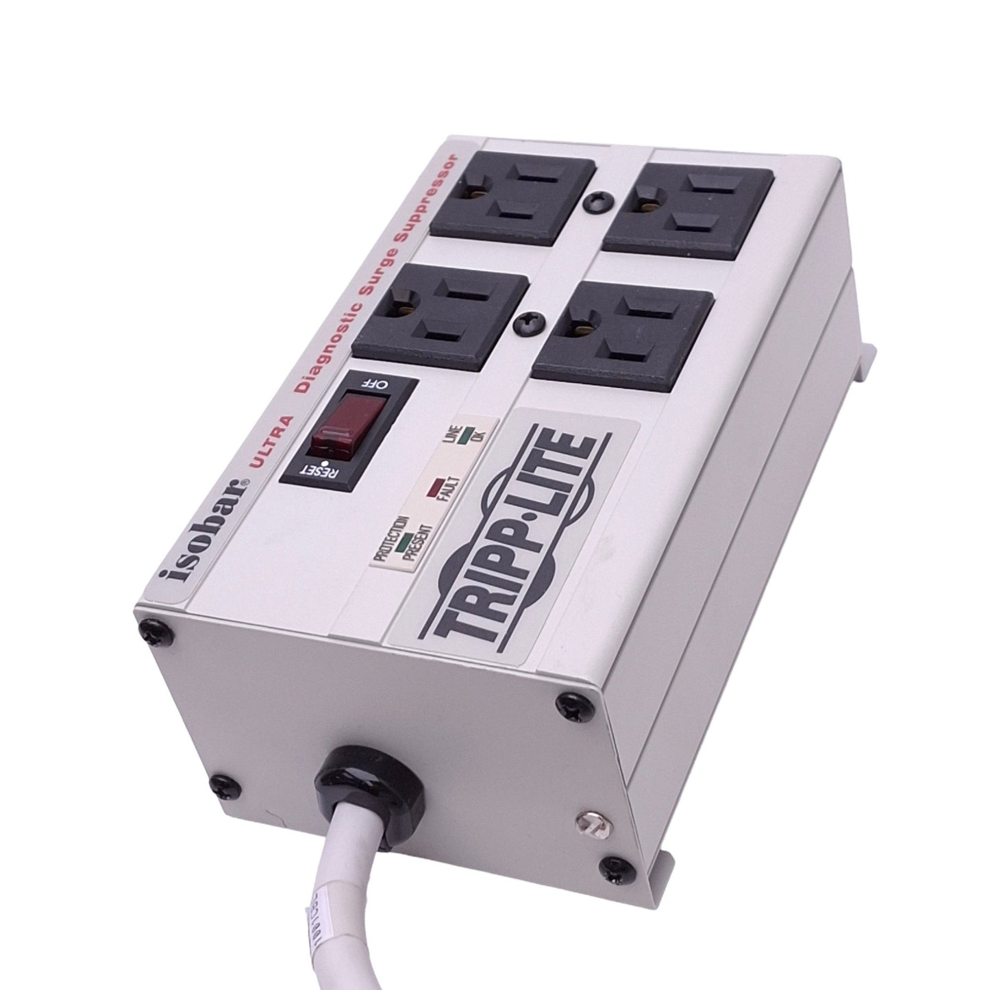 Used Tripp Lite ISOBAR4ULTRA Diagnostic Surge Suppressor, 120VAC 12A, 4-Outlet
