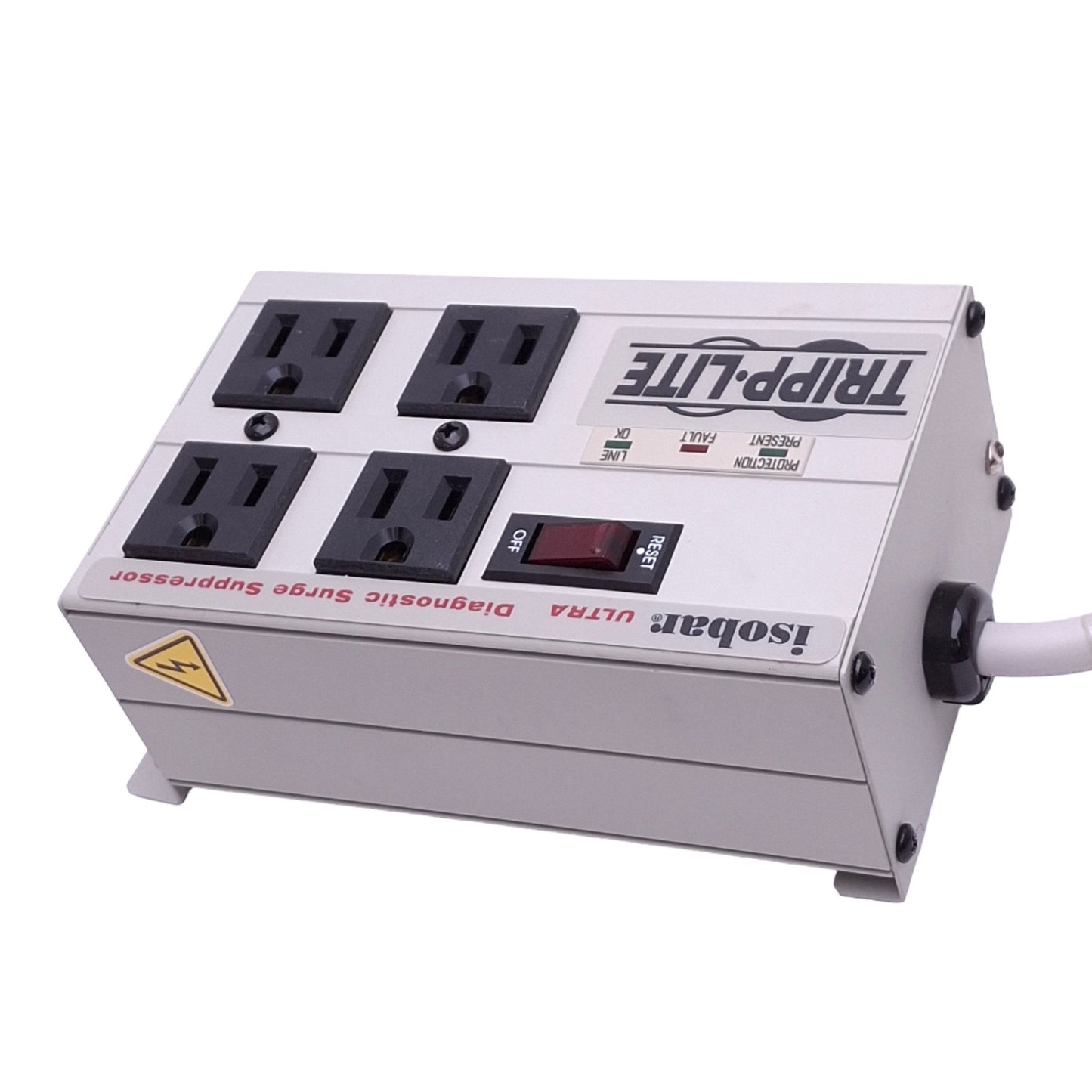 Used Tripp Lite ISOBAR4ULTRA Diagnostic Surge Suppressor, 120VAC 12A, 4-Outlet