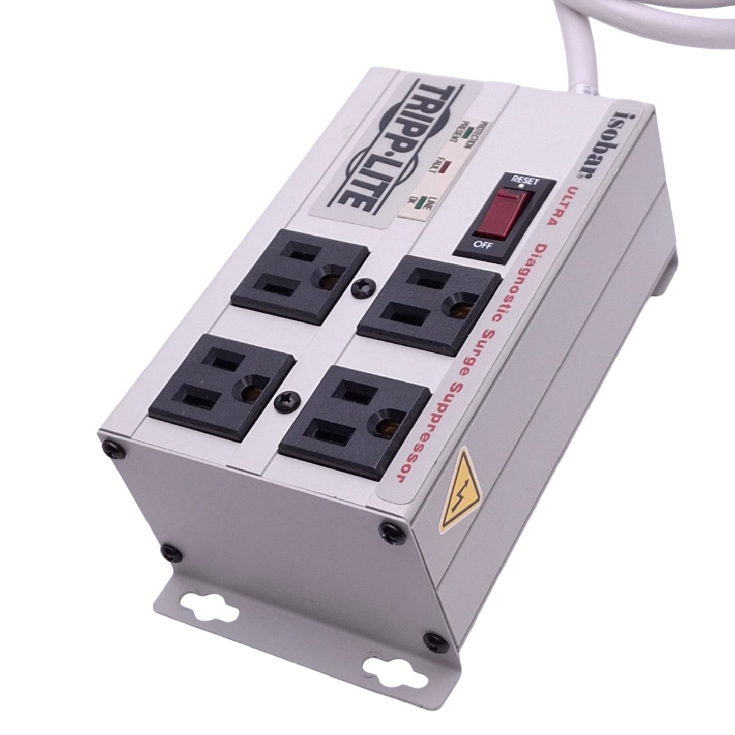 Used Tripp Lite ISOBAR4ULTRA Diagnostic Surge Suppressor, 120VAC 12A, 4-Outlet