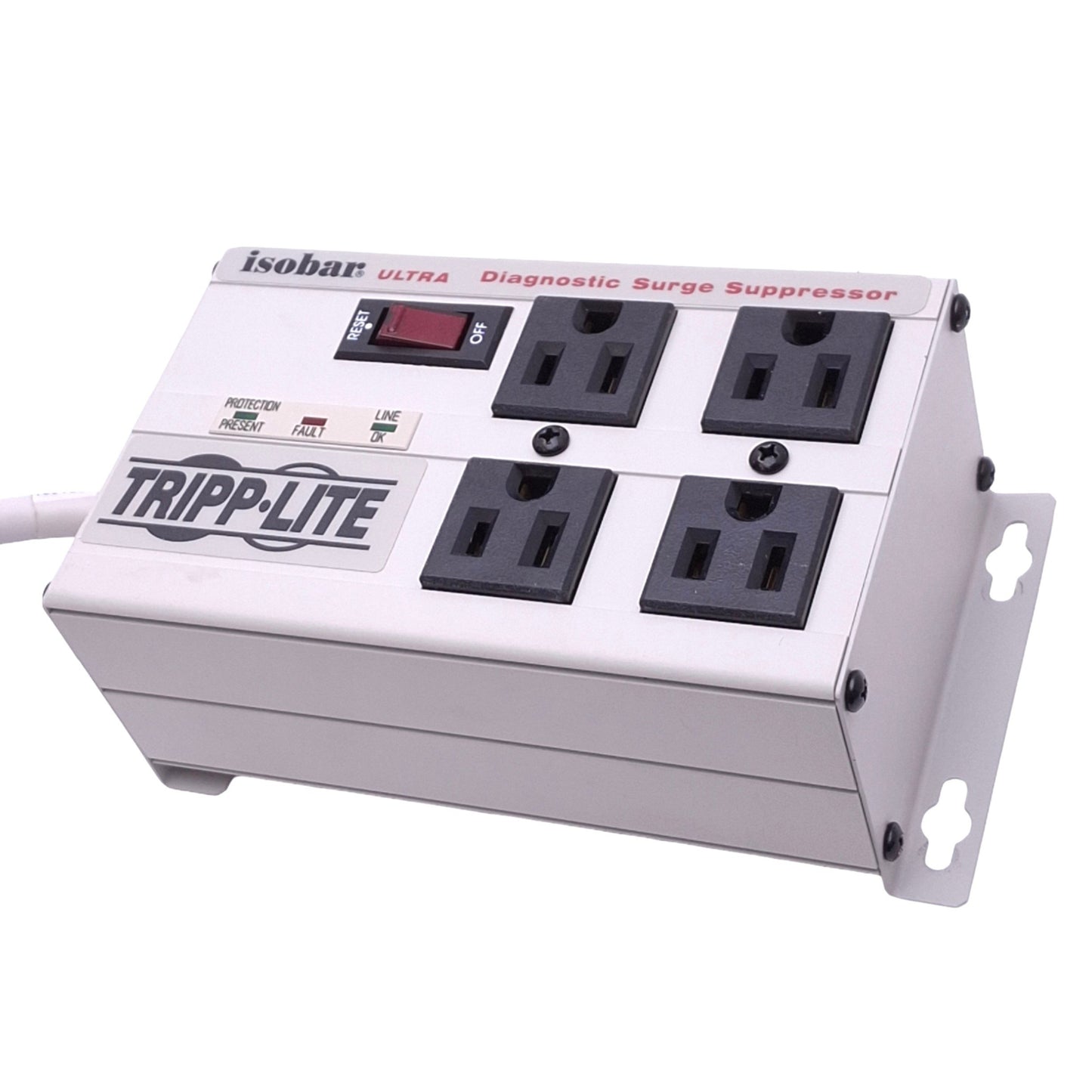 Used Tripp Lite ISOBAR4ULTRA Diagnostic Surge Suppressor, 120VAC 12A, 4-Outlet