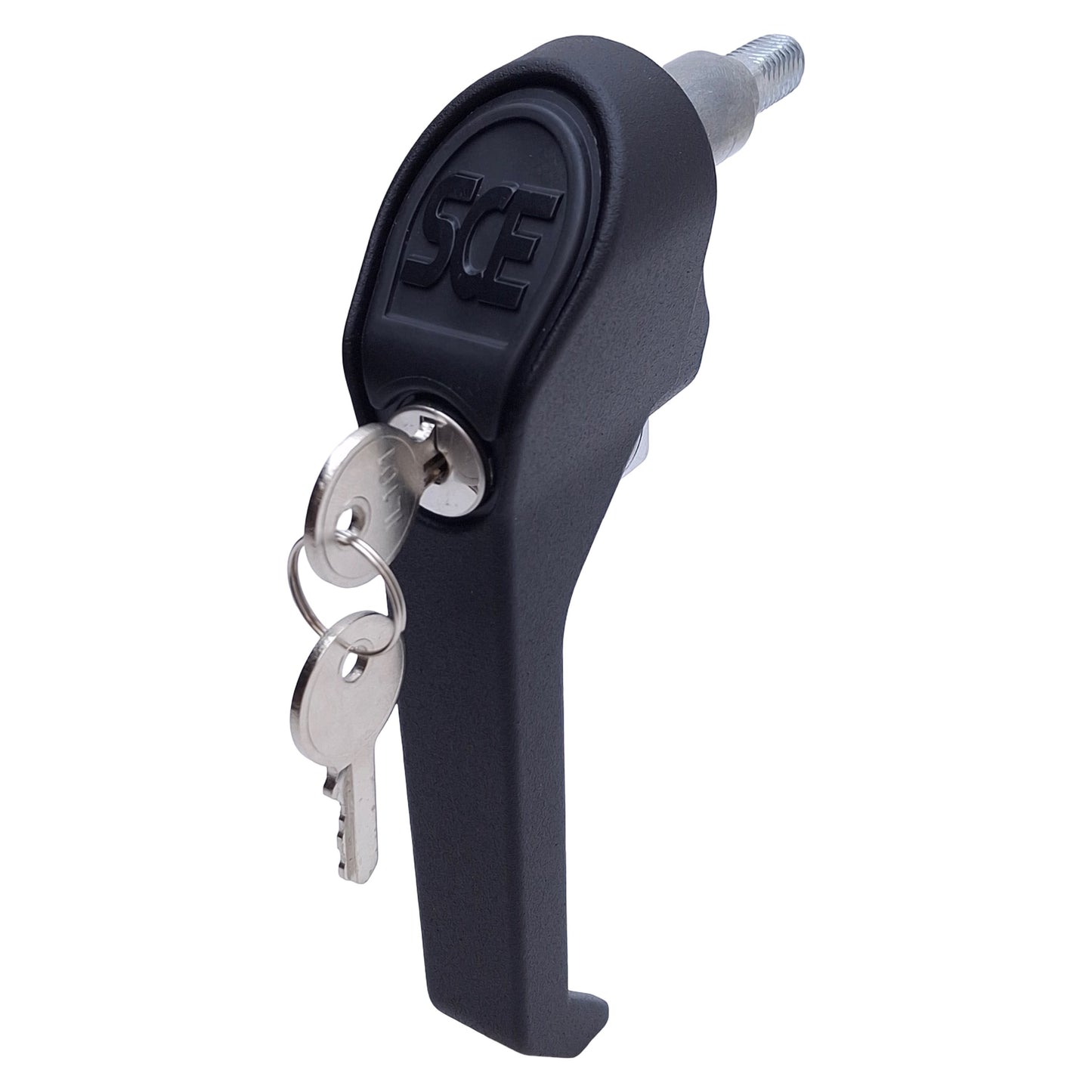 New – Open box Saginaw SCE-PKH7 Latch Handle With 2x Keys, 7" Size, 1/4-Turn Latch Type