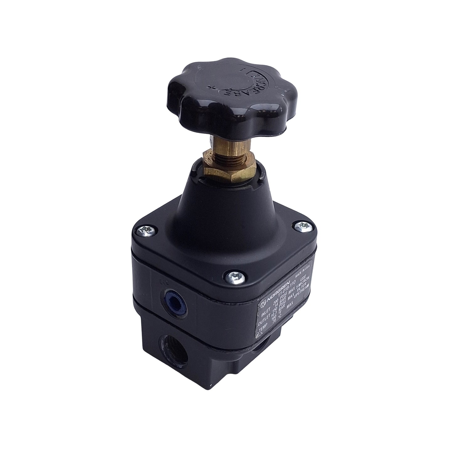 Used Norgren 11-018-110 Pressure Regulator, 1/4in PTF, 3-150psi Set Pressure, 12 SCFM